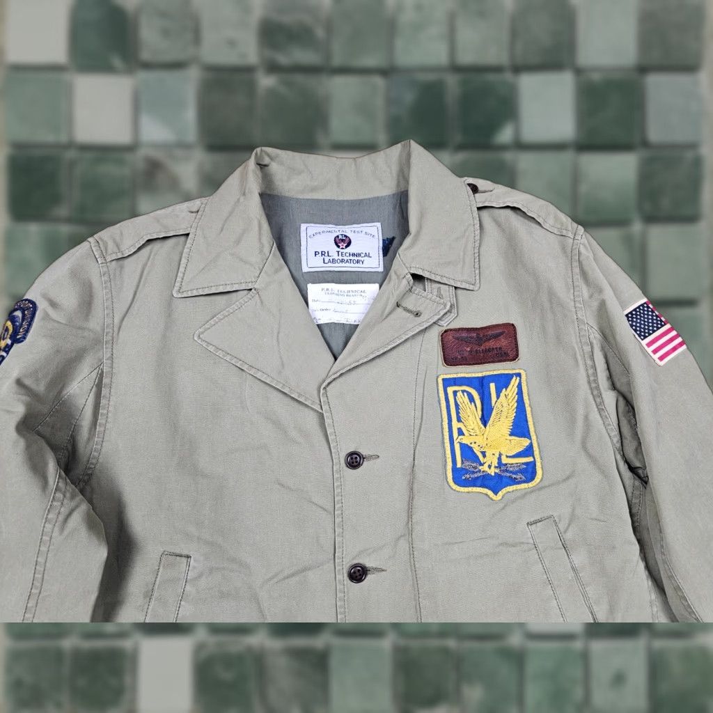 Ralph Lauren Ralph Lauren Polo US Army M-41 Patch Stancil Field Jacket Large Mens Shirt Green Cotton Military Jacket Size US L / EU 52-54 / 3 - 1 Thumbnail