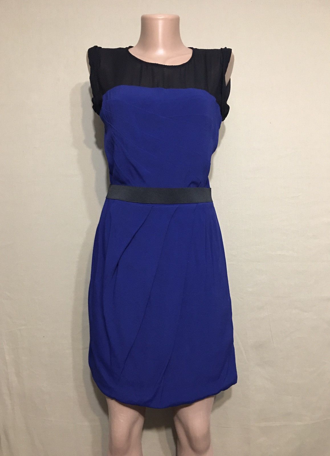 Sandro Sandro Paris Blue Designer Midi Dress Size 1 Size S / US 4 / IT 40 - 1 Thumbnail