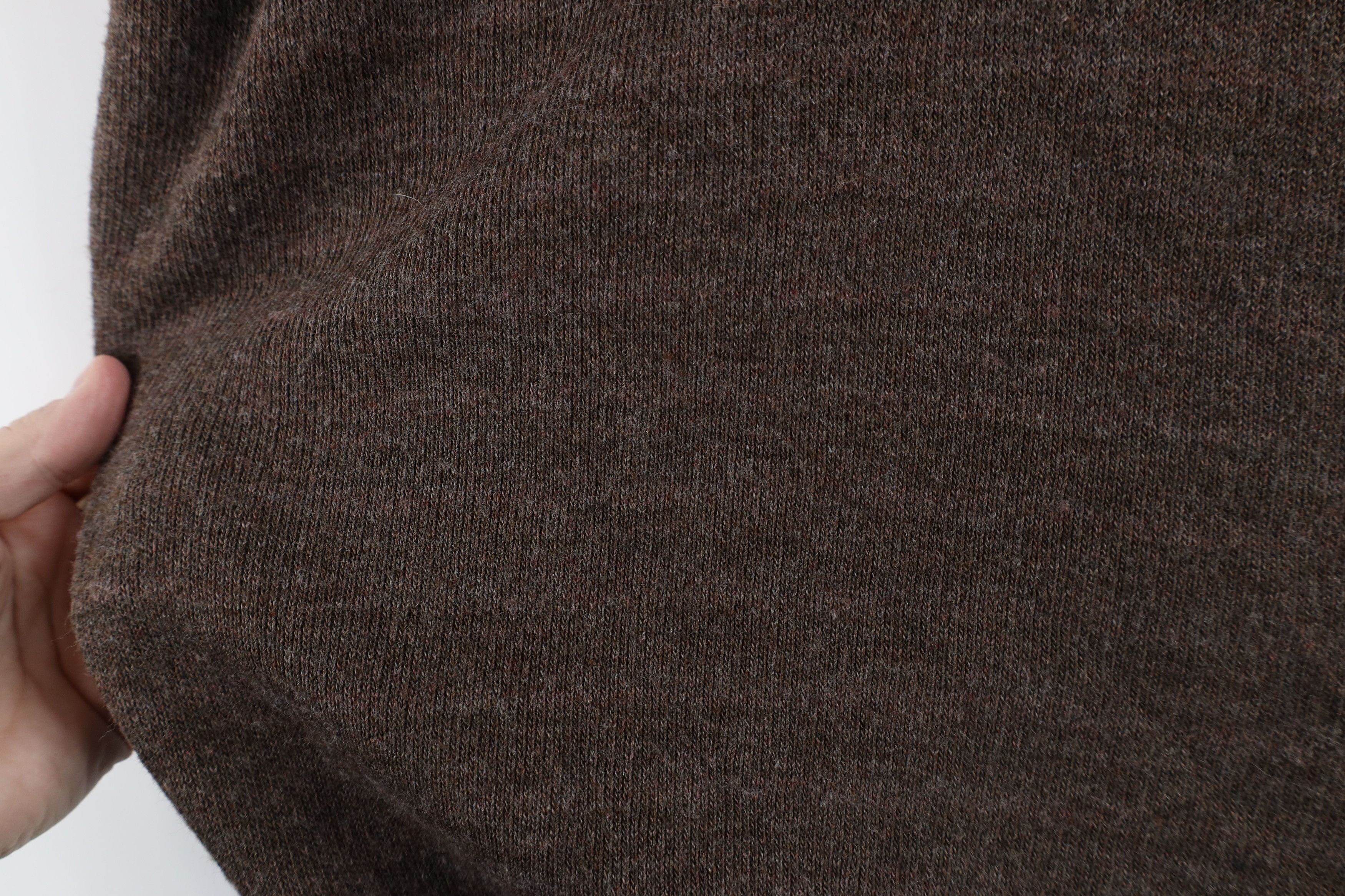 Vintage Vintage 70s Streetwear Blank Knit V-Neck Sweater Brown USA Size US M / EU 48-50 / 2 - 5 Thumbnail