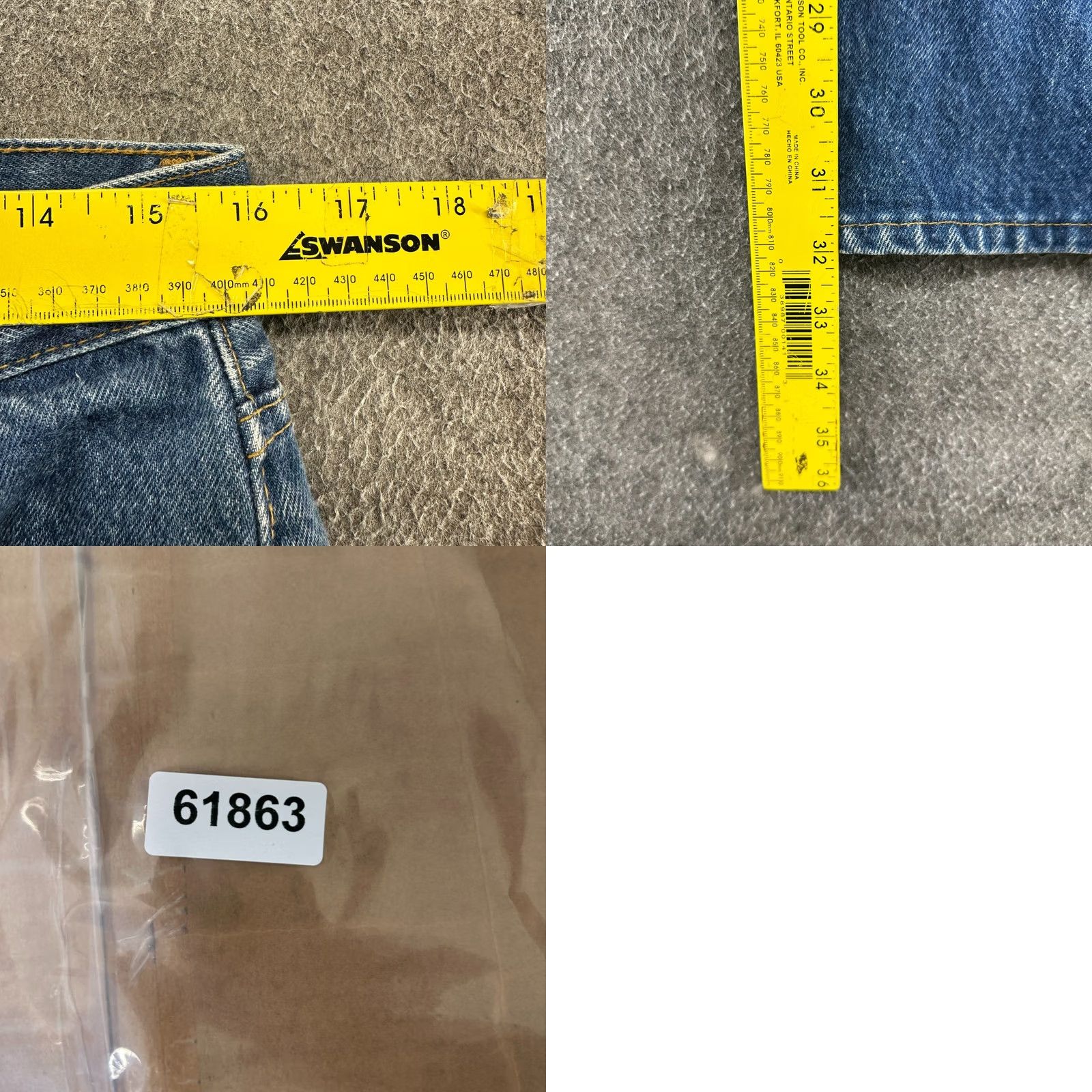 Levi's VINTAGE Levi's 501 Jeans Mens 34x34 Actual 32x32 Blue Medium Wash Cotton USA 80s Jeans Straight 5-Pocket Mens Size US 34 / EU 50 - 8 Thumbnail