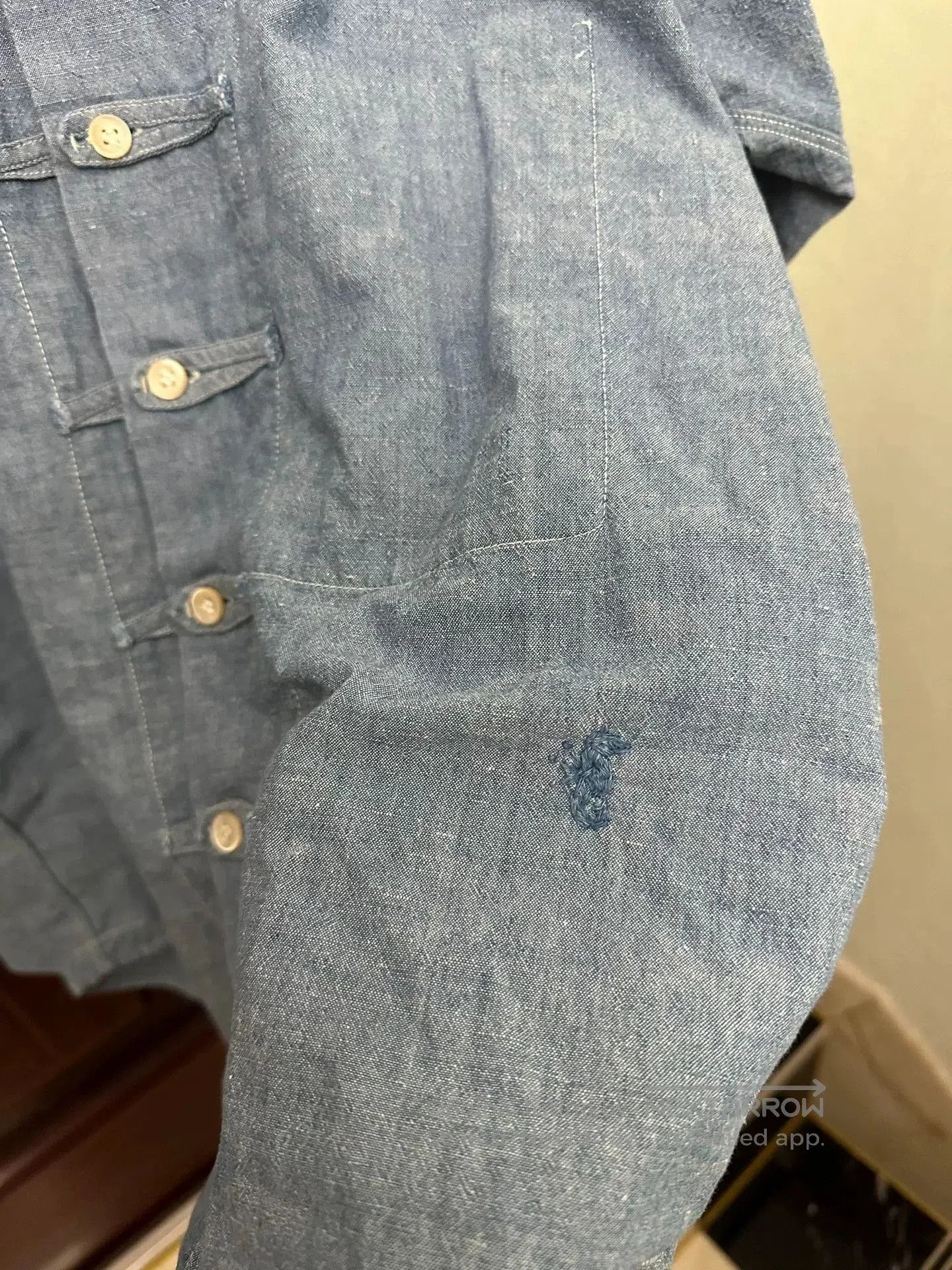 45rpm Beautiful Blue Dyed Shirt for Versatile Styling. Size US XXS / EU 40 - 4 Thumbnail