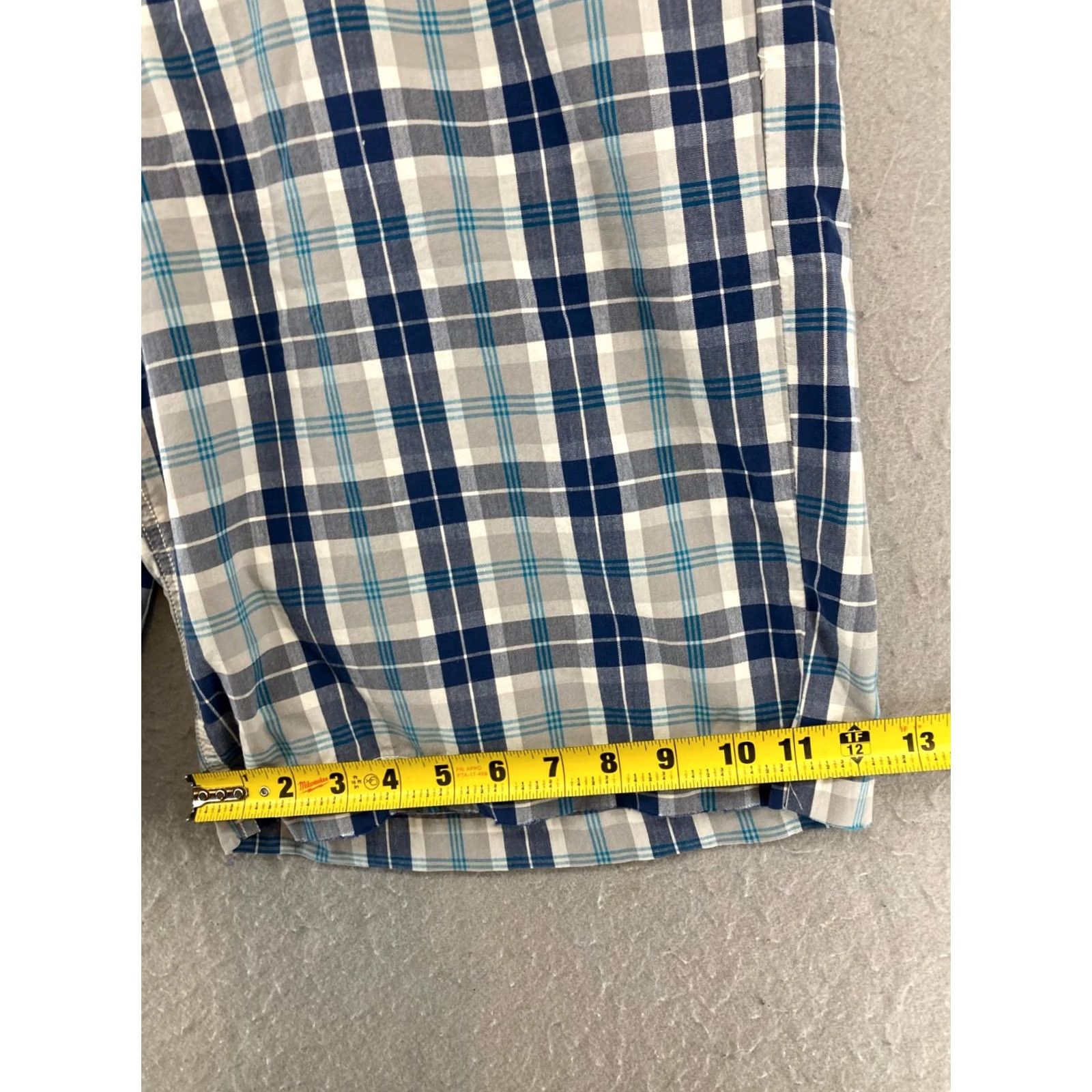 American Eagle Outfitters American Eagle Plaid Shorts Mens 38 Blue Bermuda Casual Cotton NWT Size US 38 / EU 54 - 5 Thumbnail