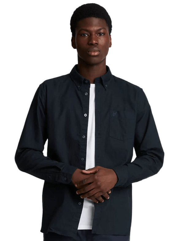 Lyle & Scott LYLE & SCOTT TONAL EAGLE PLAIN OXFORD SHIRT-M Size US M / EU 48-50 / 2 - 4 Thumbnail