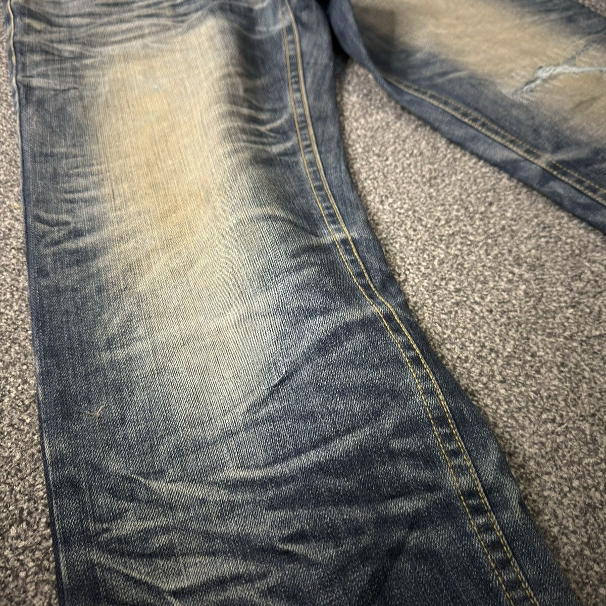 If Six Was Nine Y2k Attemp ConyCuny Boy Distressed Whisker Denim Size US 32 / EU 48 - 6 Thumbnail