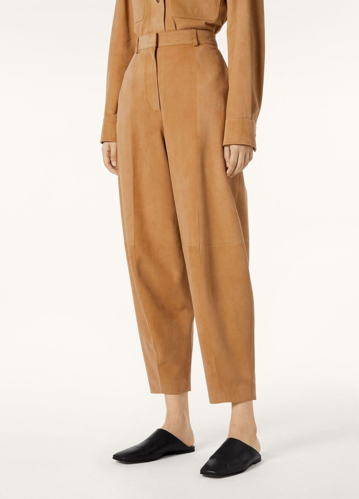Loro Piana o1srvl11e0526 FAP2826 Dan Suede Pant in Brown Size 25" / US 0 / IT 36 - 8 Thumbnail
