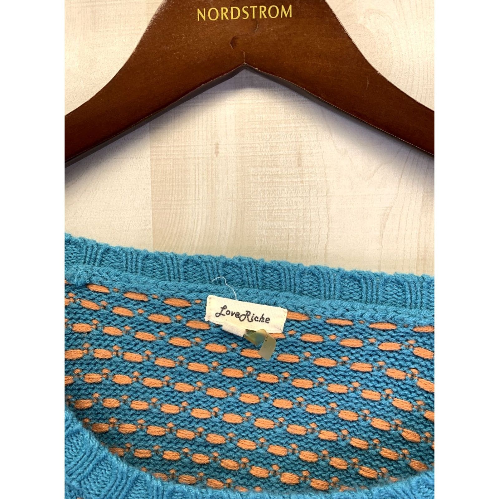 Vintage LoveRiche Women’s Polka Dot Blue Short Sleeve Knit Crop Sweater M Size M / US 6-8 / IT 42-44 - 3 Thumbnail
