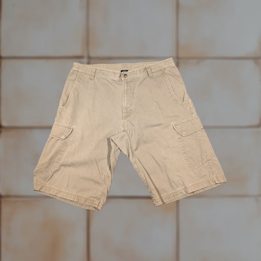 Prana prAna Shorts Mens XL Beige Stretch Cotton Blend Canvas Outdoor Chino 12 Inseam Zipper Pocket Regular Size US 36 / EU 52 - 1 Thumbnail