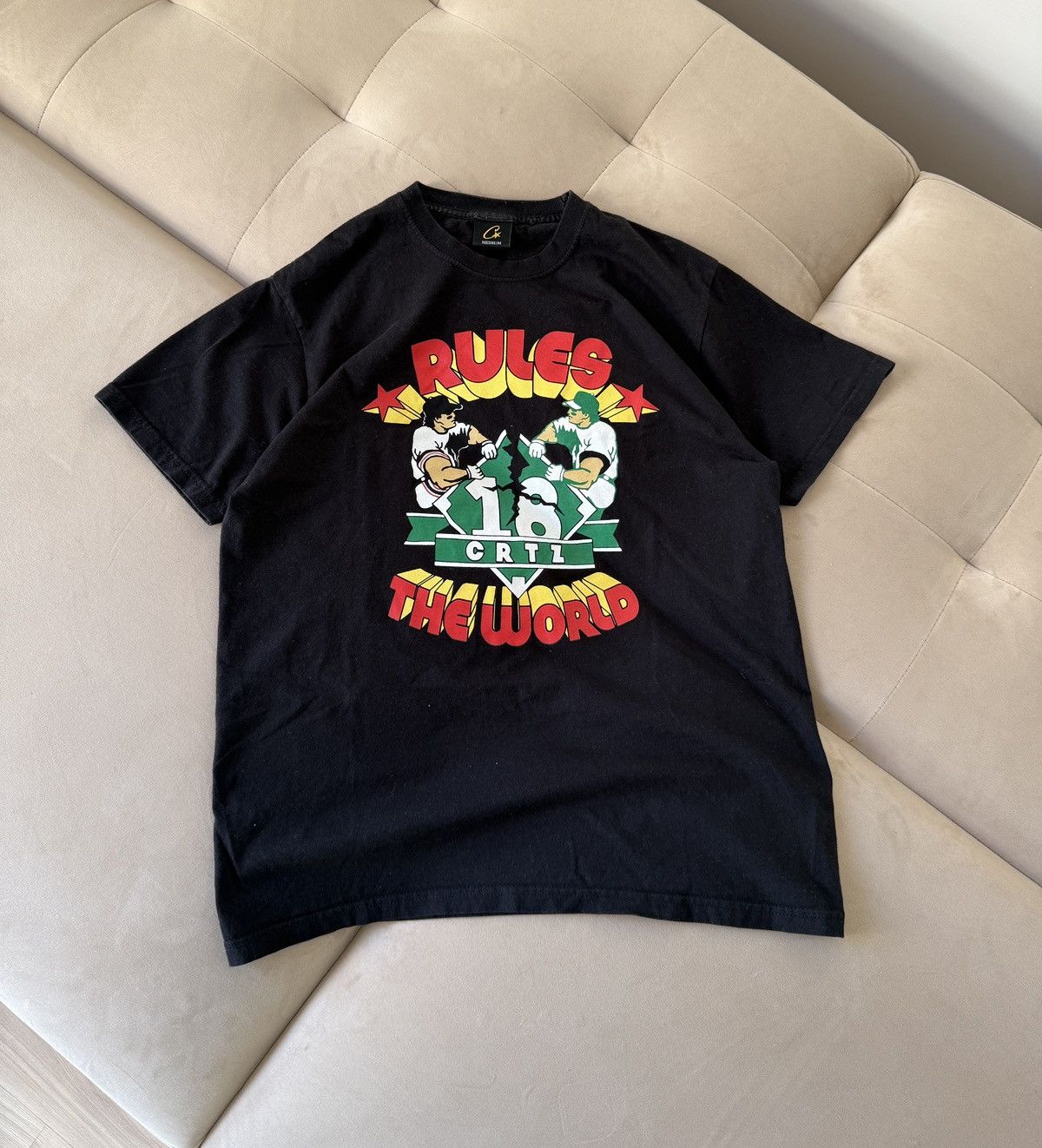 Corteiz Corteiz RTW "Rules The World" Baseball Graphic T-Shirt Black Size US M / EU 48-50 / 2 - 1 Thumbnail