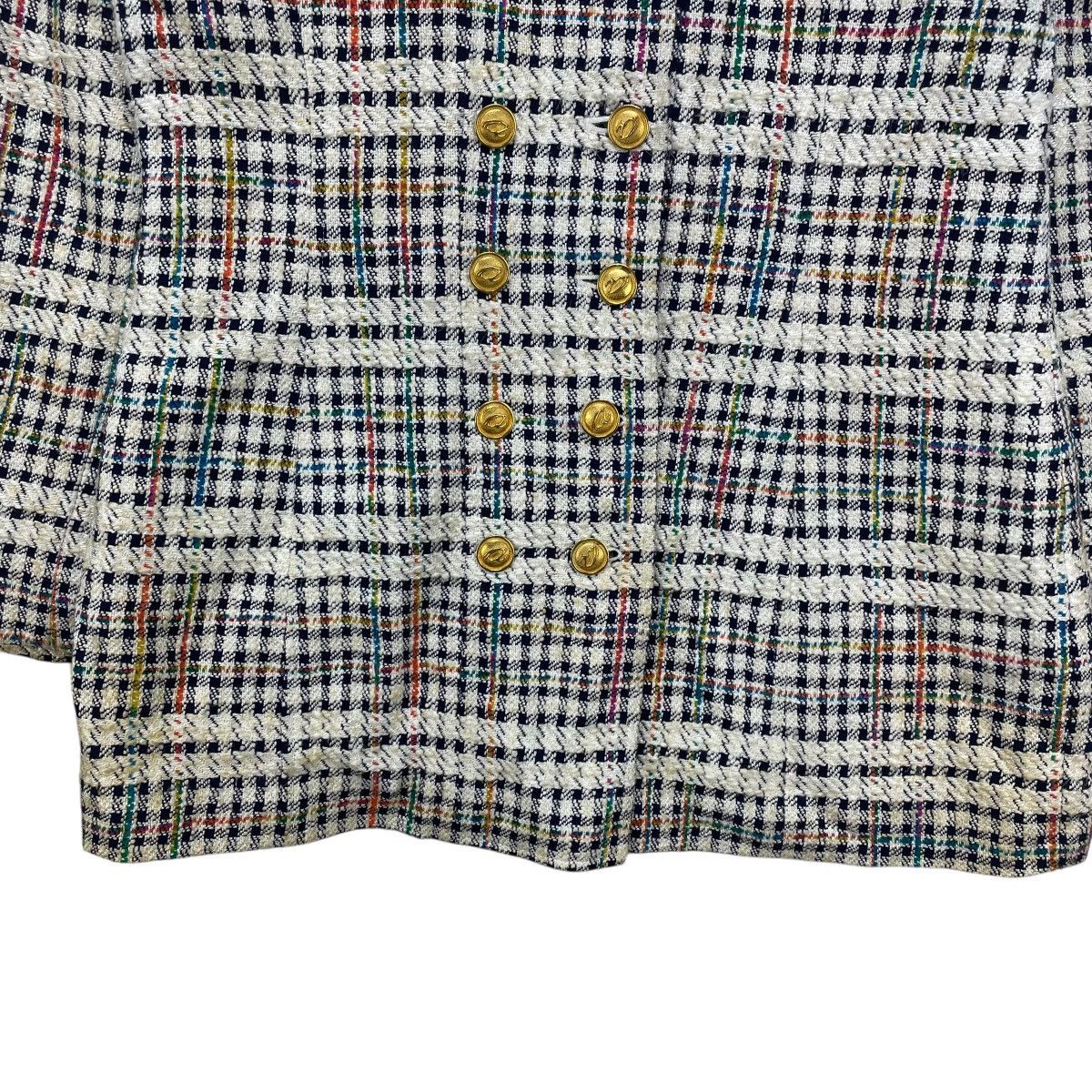 Oscar De La Renta 💥Vintage Oscar De La Renta Multicolour Checked Jacket Size M / US 6-8 / IT 42-44 - 6 Thumbnail