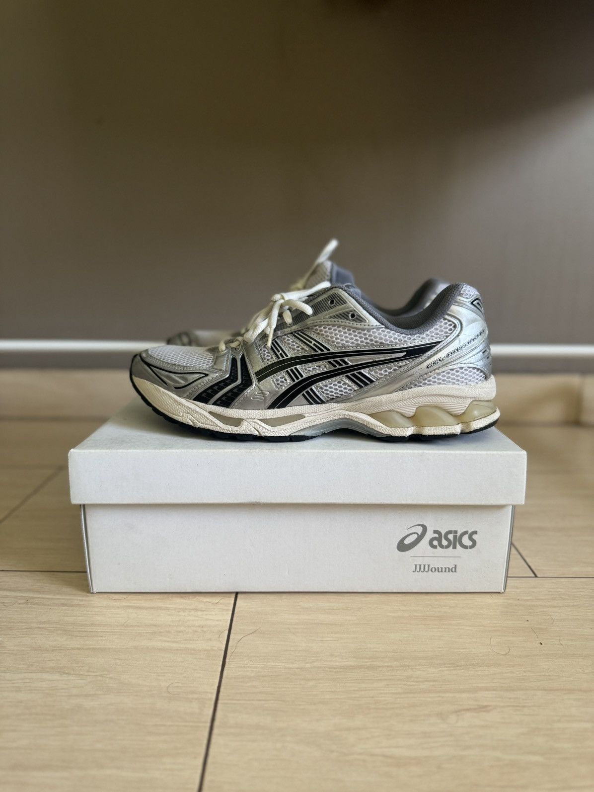 Asics × JJJJound Asics Gel Kayano 14 x JJJJound Silver Black Size US 11 / EU 44 - 1 Thumbnail