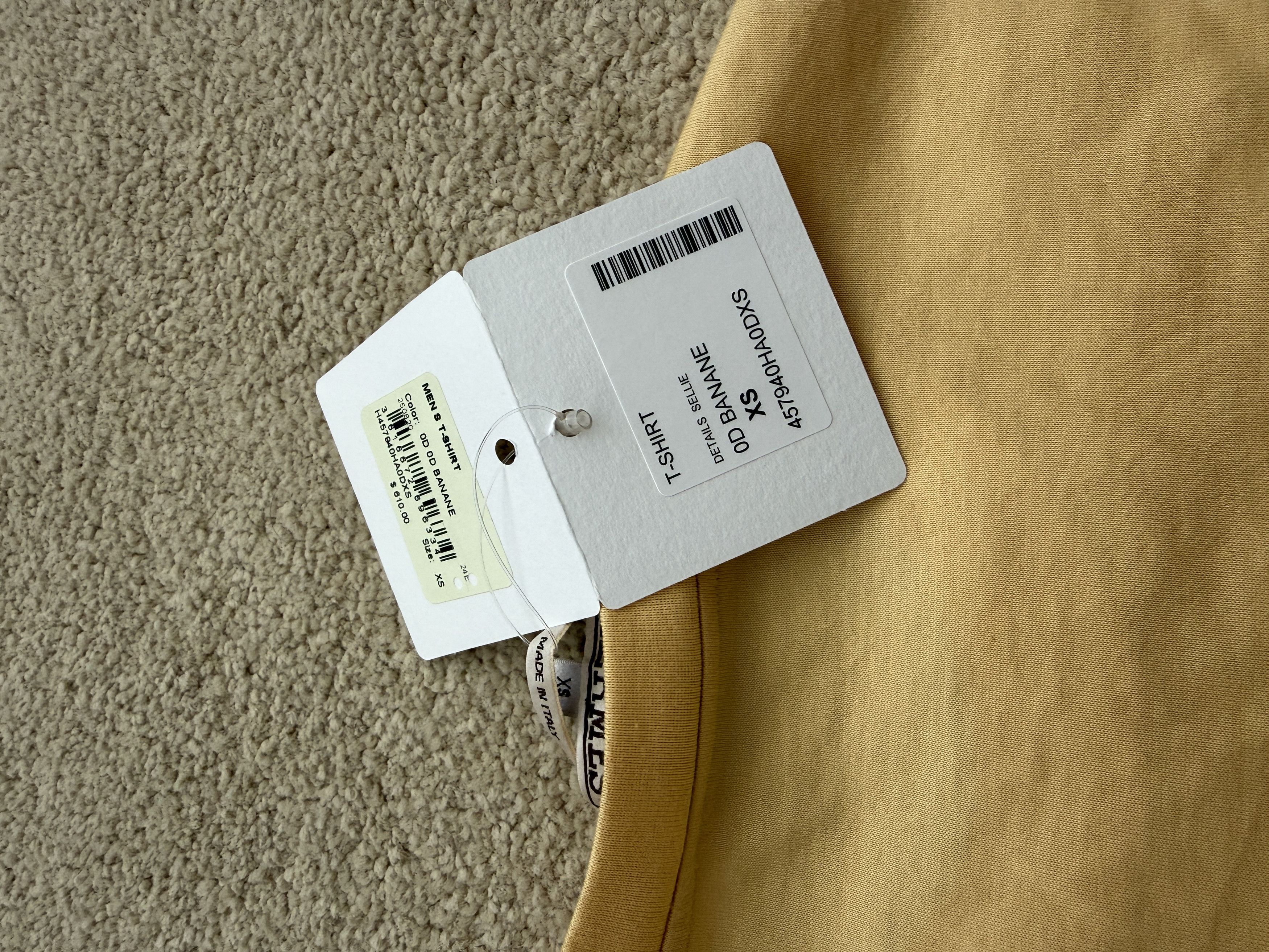 Hermes Brand New Hermes Mens XS Yellow Short Sleeve T-shirt Size US XS / EU 42 / 0 - 7 Thumbnail