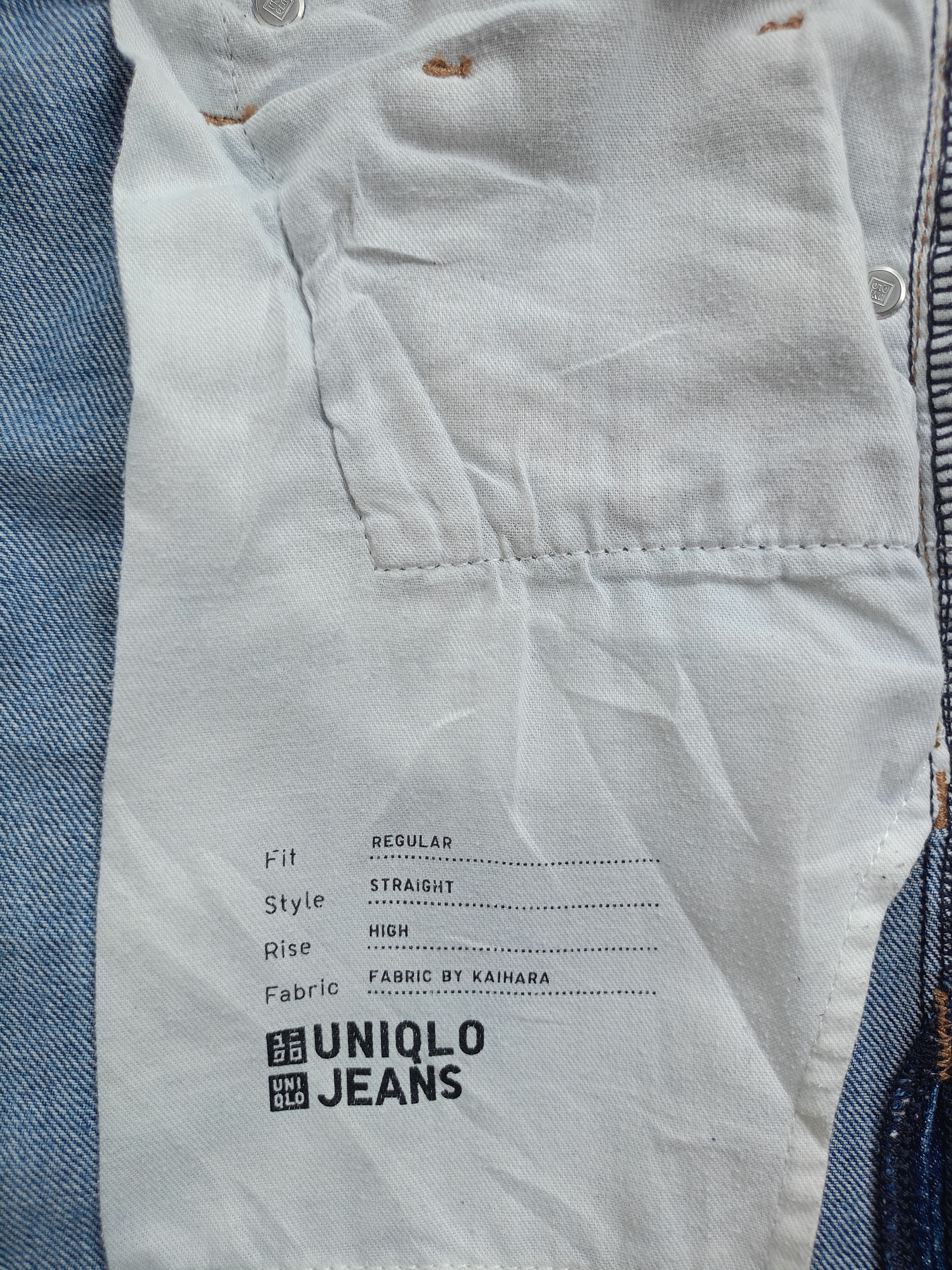 Kaihara Denim × Uniqlo × Vintage UNIQLO Regular Straight Cut Vintage Streetwear Denim Size US 27 - 14 Thumbnail