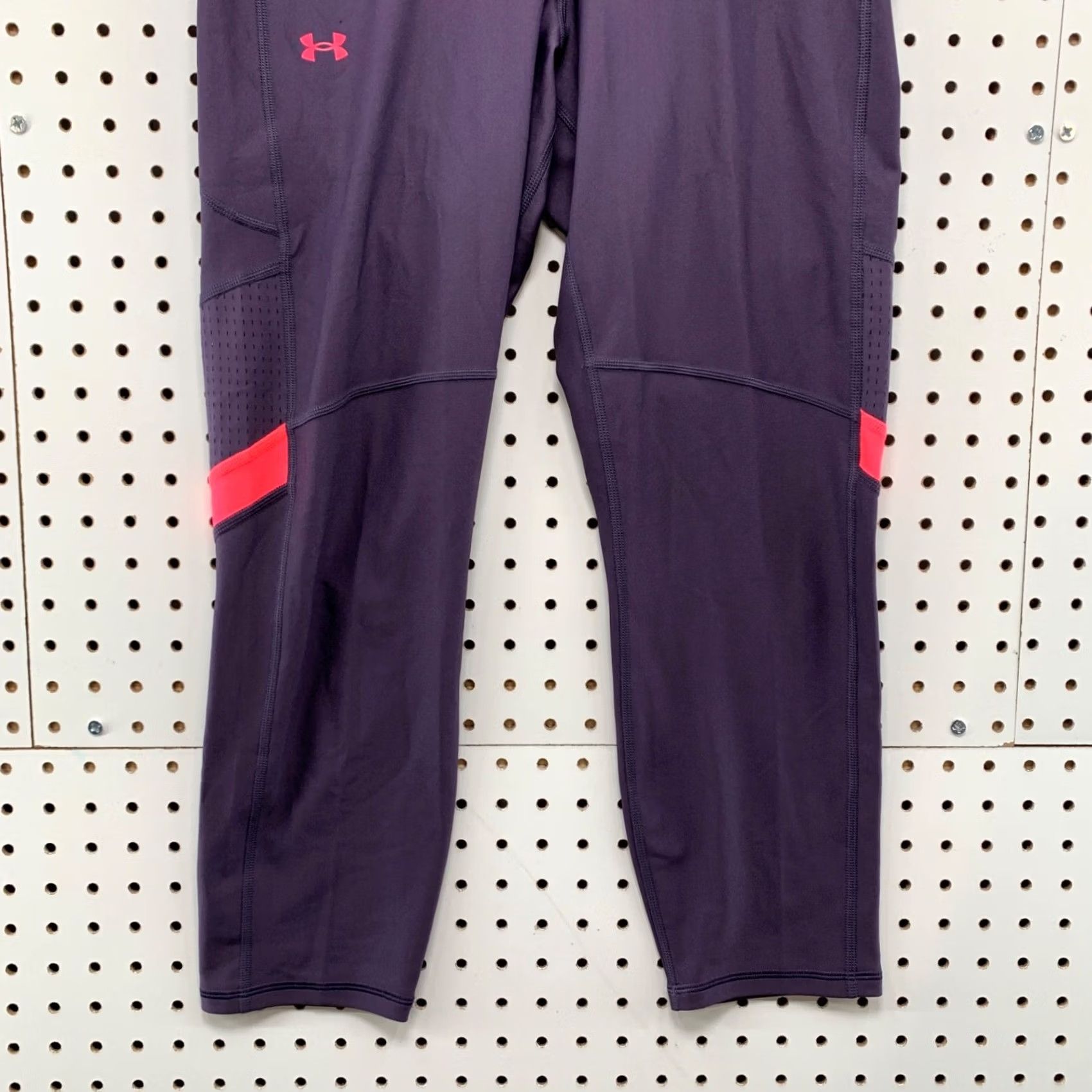 Under Armour Under Armour Compression Leggings Womens XL Purple High Rise 32x23 Workout Activewear Shaping, Leggings, Athleti c Size 40" / US 18 - 3 Thumbnail