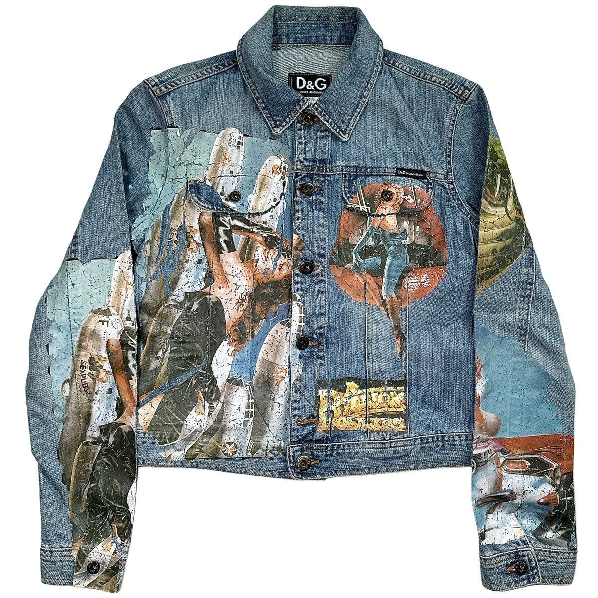Dolce & Gabbana D&G / Dolce & Gabbana 2002 Painted Denim Jacket Size M / US 6-8 / IT 42-44 - 1 Thumbnail