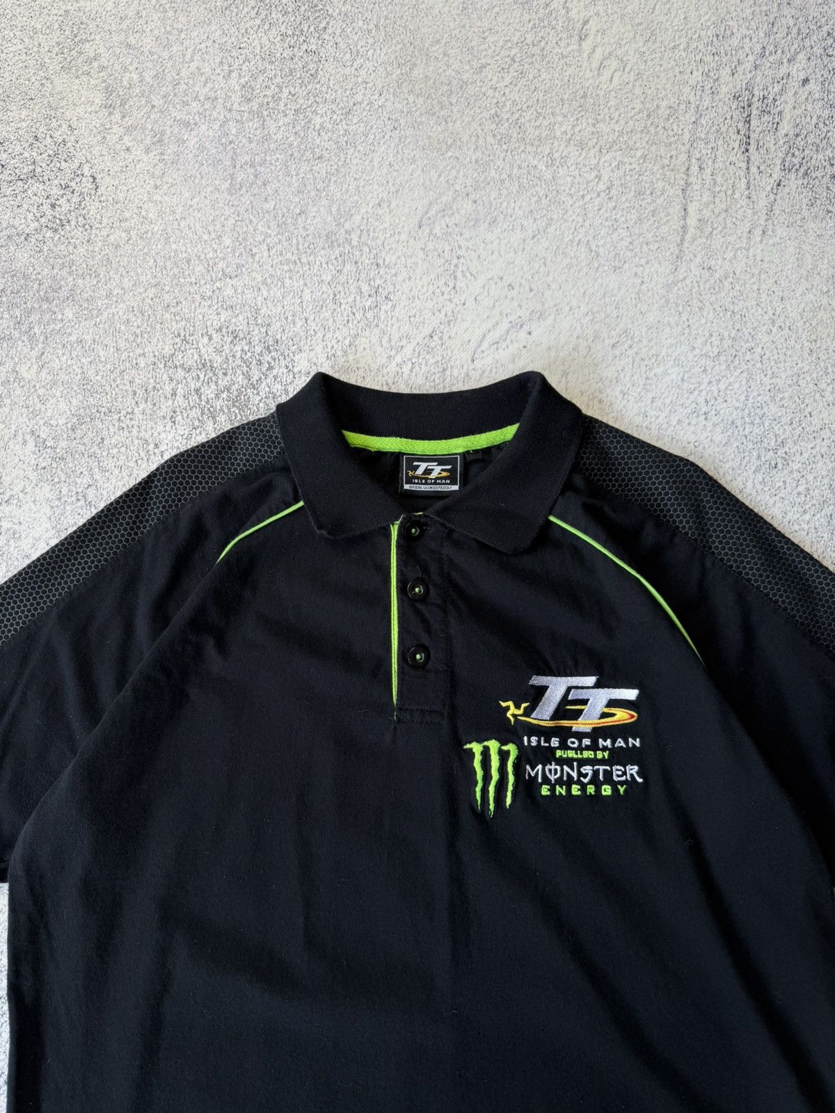 Vintage Vintage Polo Monster Energy Isle of Man TT Moto Racing USA Size US L / EU 52-54 / 3 - 5 Thumbnail