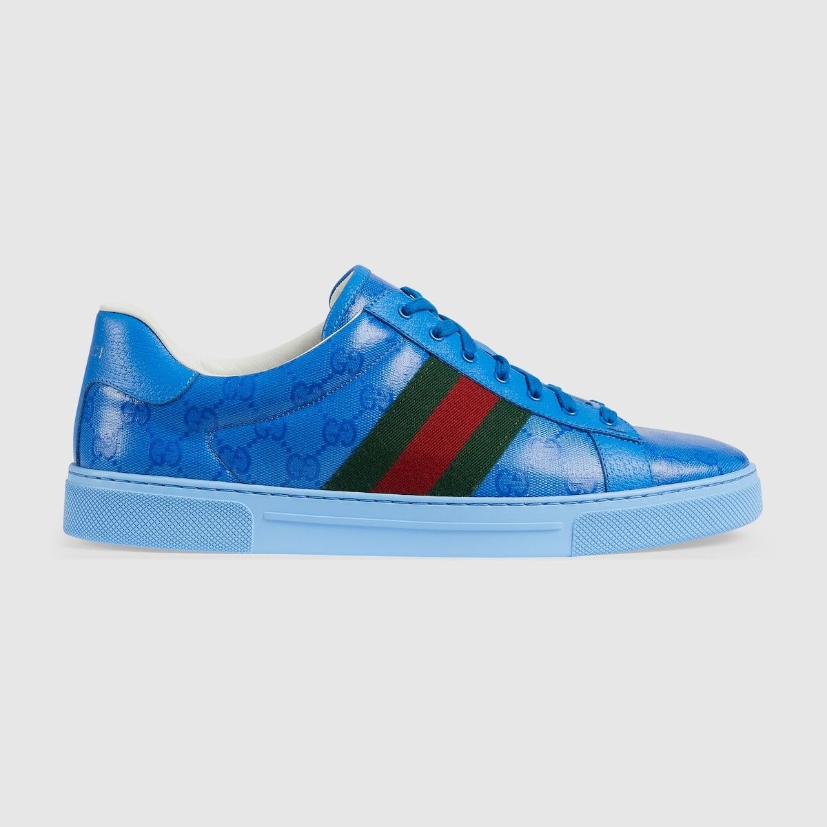 Gucci oc11z1025 Ace GG Crystal Canvas Sneakers in Blue Size US 7.5 / EU 40-41 - 1 Thumbnail