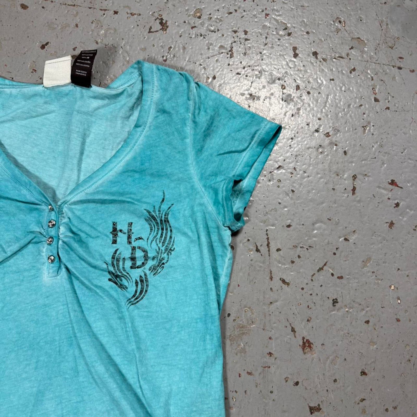 Harley Davidson Y2k harley davidson blue angel Wing Tee Size L / US 10 / IT 46 - 4 Thumbnail