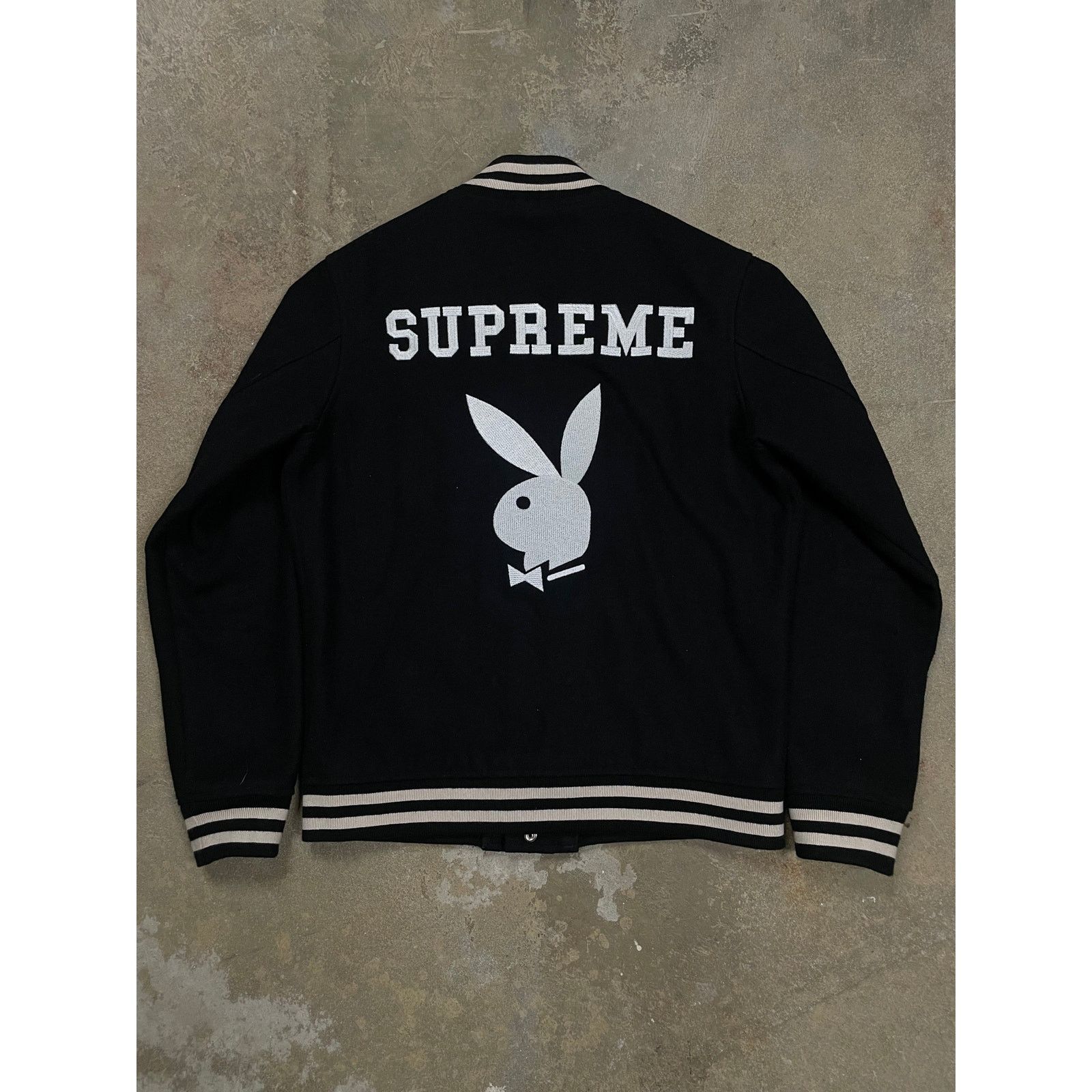 Supreme Supreme SS11 Playboy Varsity Jacket Black Used Small Size US S / EU 44-46 / 1 - 2 Thumbnail