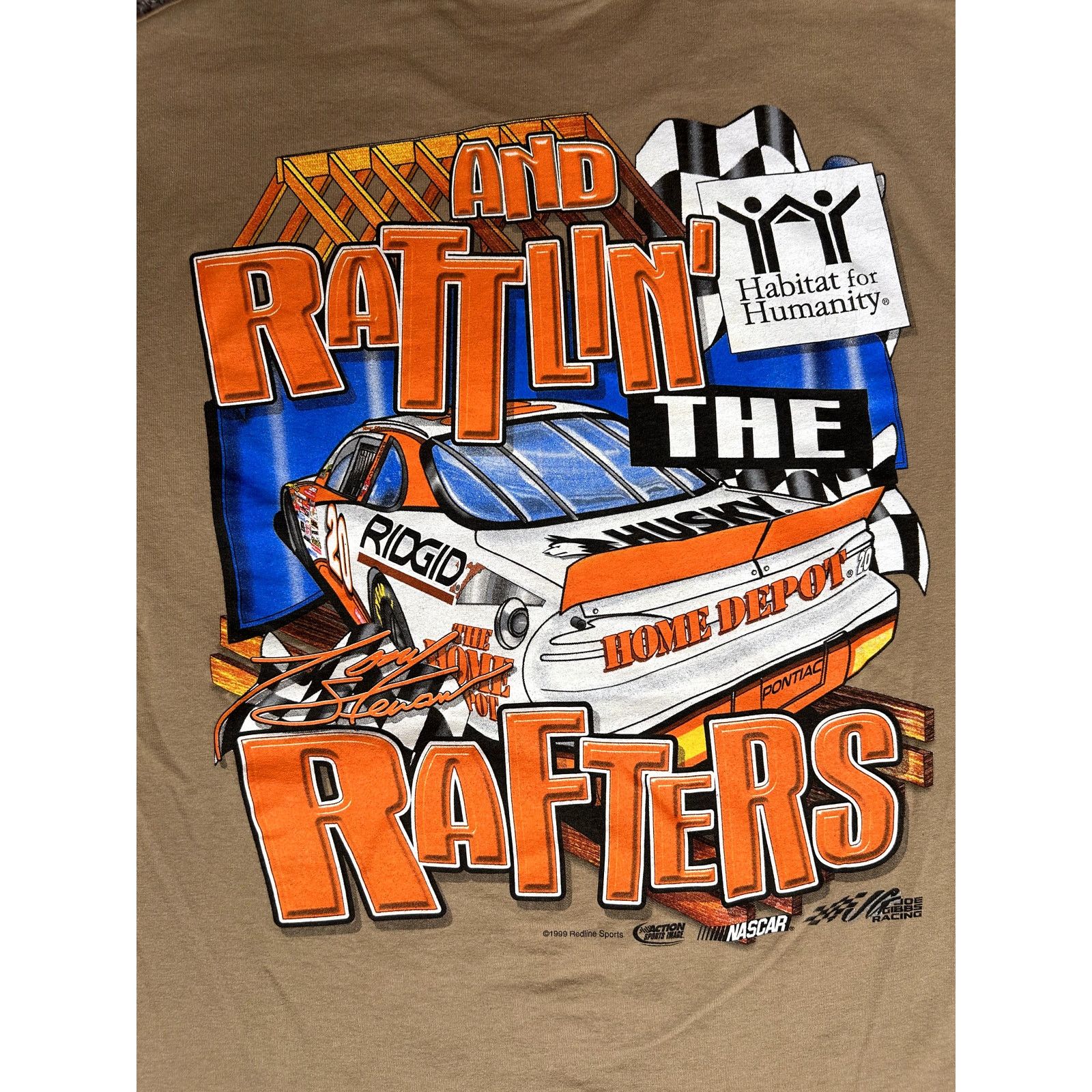 Chase Authentics × NASCAR × Vintage Vintage Nascar Tony Stewart Raising the Roof Racing T-Shirt Size US L / EU 52-54 / 3 - 4 Thumbnail