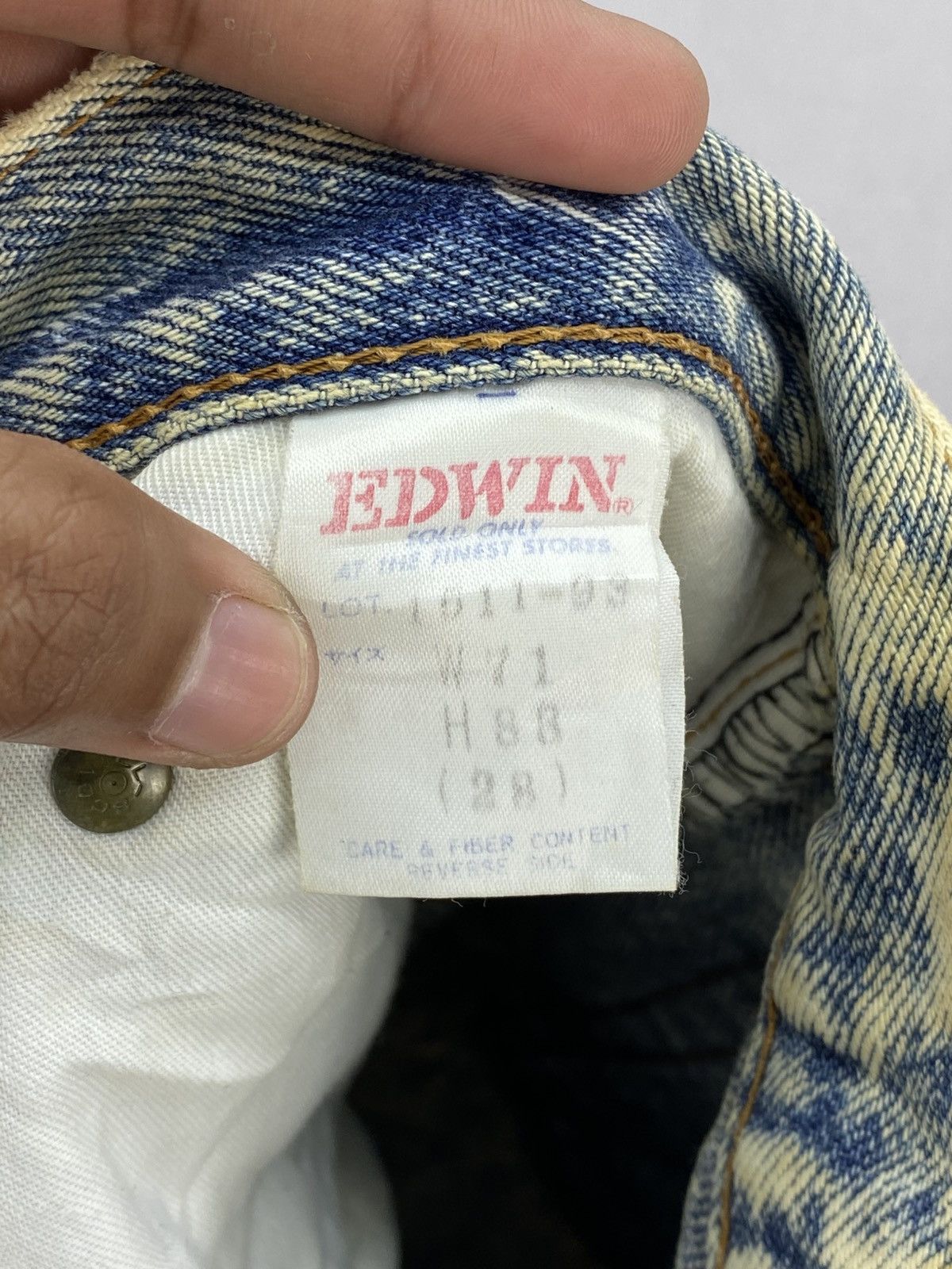 Edwin Vintage 90’s Edwin Acidwash Distressed Denim Short Pants Size US 28 / EU 44 - 13 Thumbnail