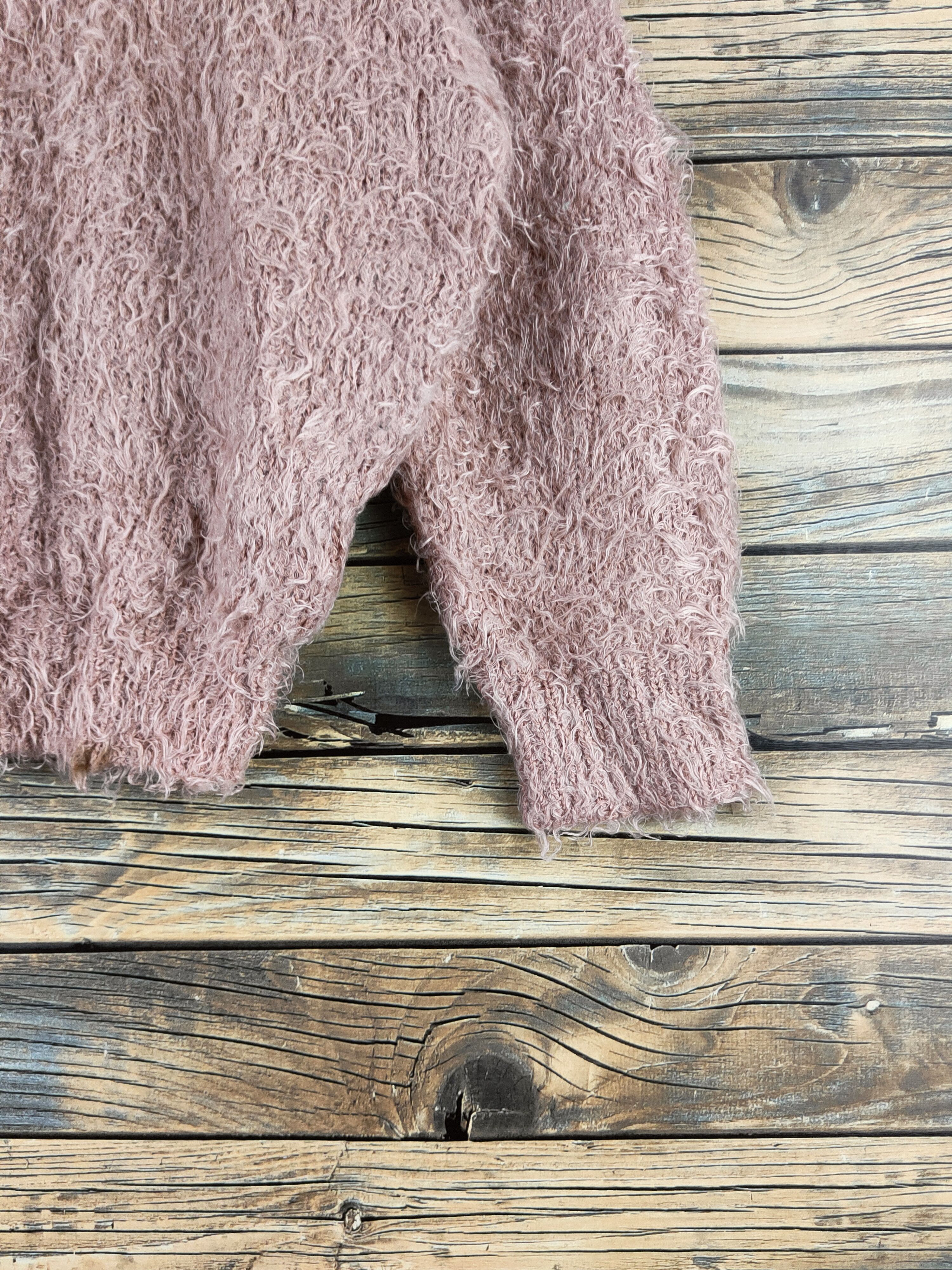 Japanese Brand DL Ingni Dark Peach Fur Mohair Knitwear #46-544 Size M / US 6-8 / IT 42-44 - 6 Thumbnail