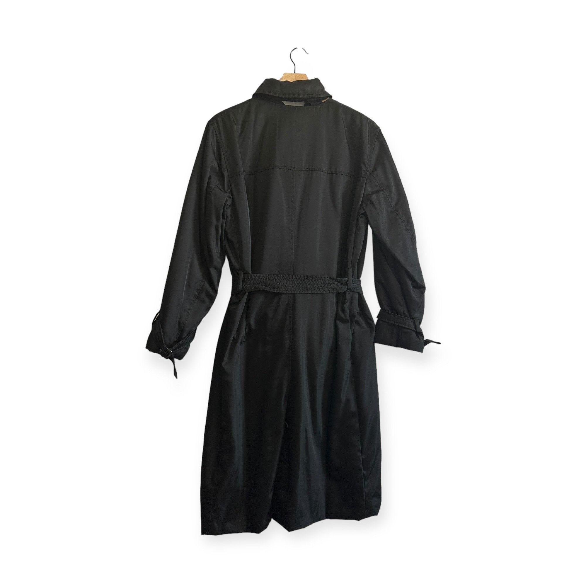 Prada Prada Black Nylon Single-breasted Trench Coat, 46 Italy Size L / US 10 / IT 46 - 2 Thumbnail