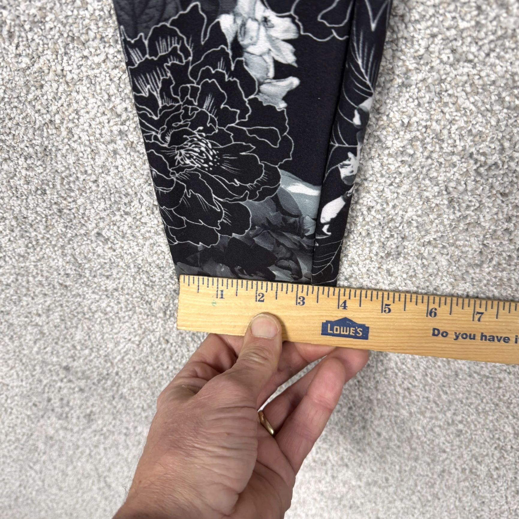 Vintage Balance Collection Leggings Womens S 23x26 Black Floral Yoga Dark Cottagecore Size 28" / US 6 / IT 42 - 3 Thumbnail