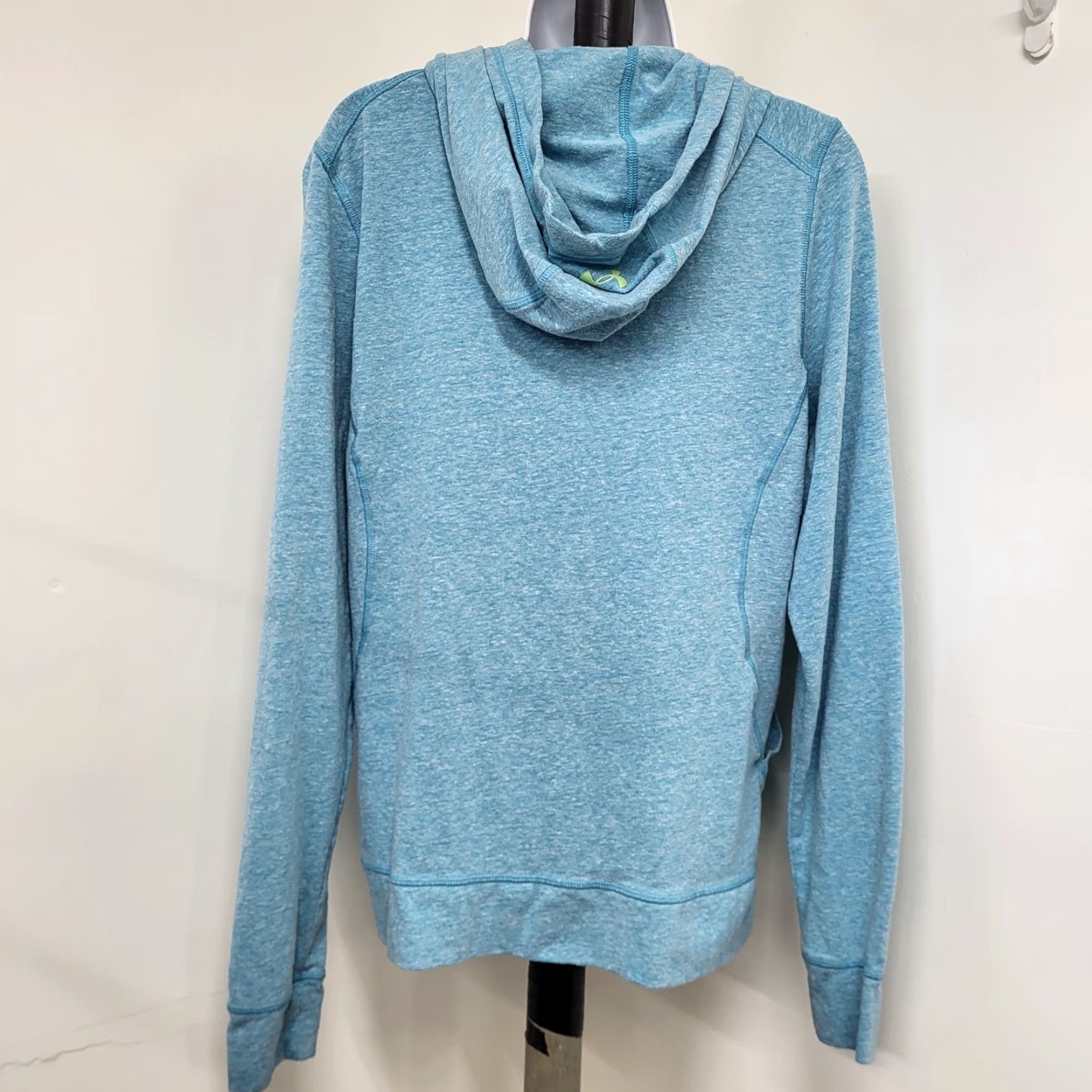 Under Armour Under Armour Hoodie Women’s L Blue/neon Green Semi Fitted Long Sleeve Shirt? Size L / US 10 / IT 46 - 4 Thumbnail