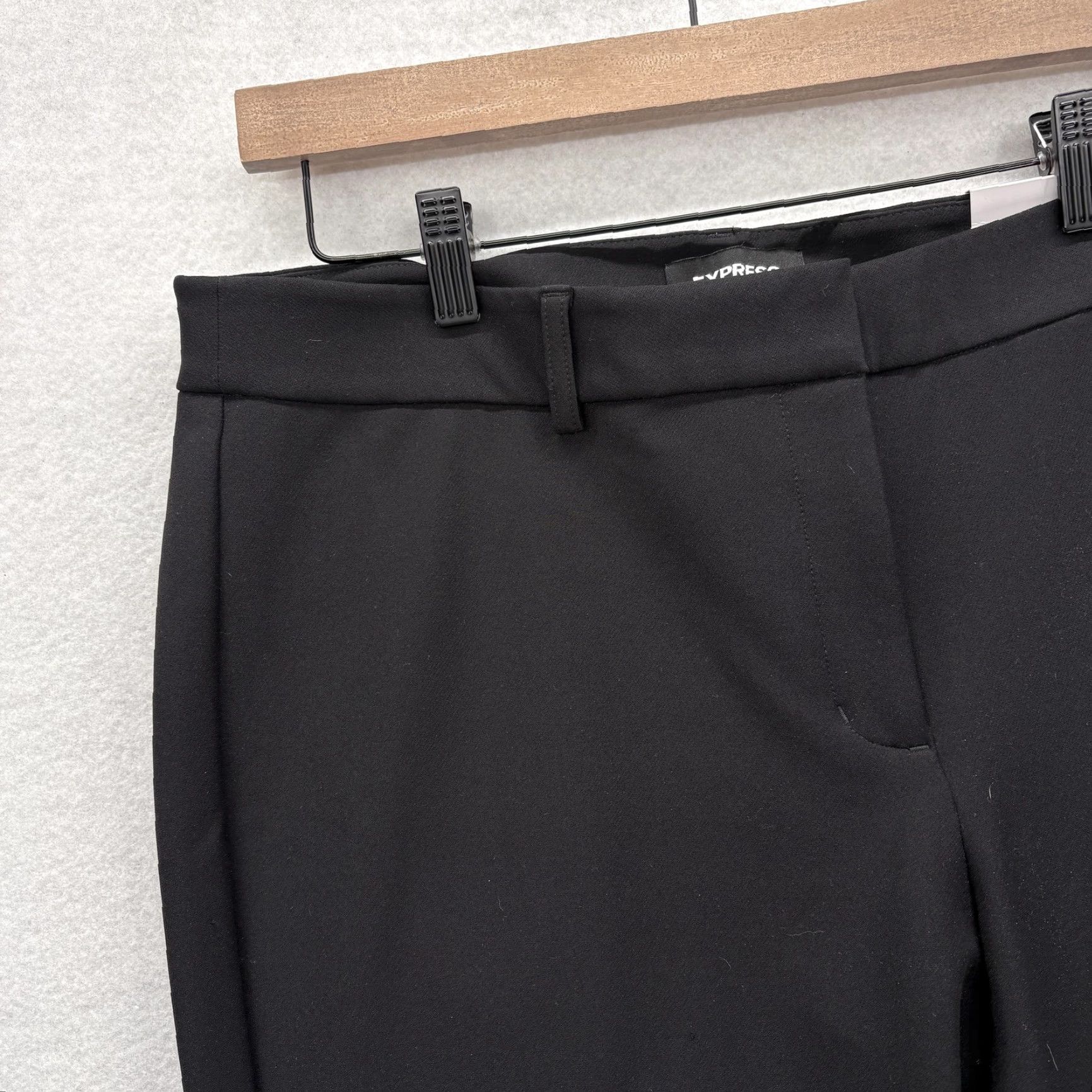 Express Express Skinny Mid Rise Dress Pants Womens 14S Black Stretch Work Career NWT Size 36" / US 14 / IT 50 - 3 Thumbnail