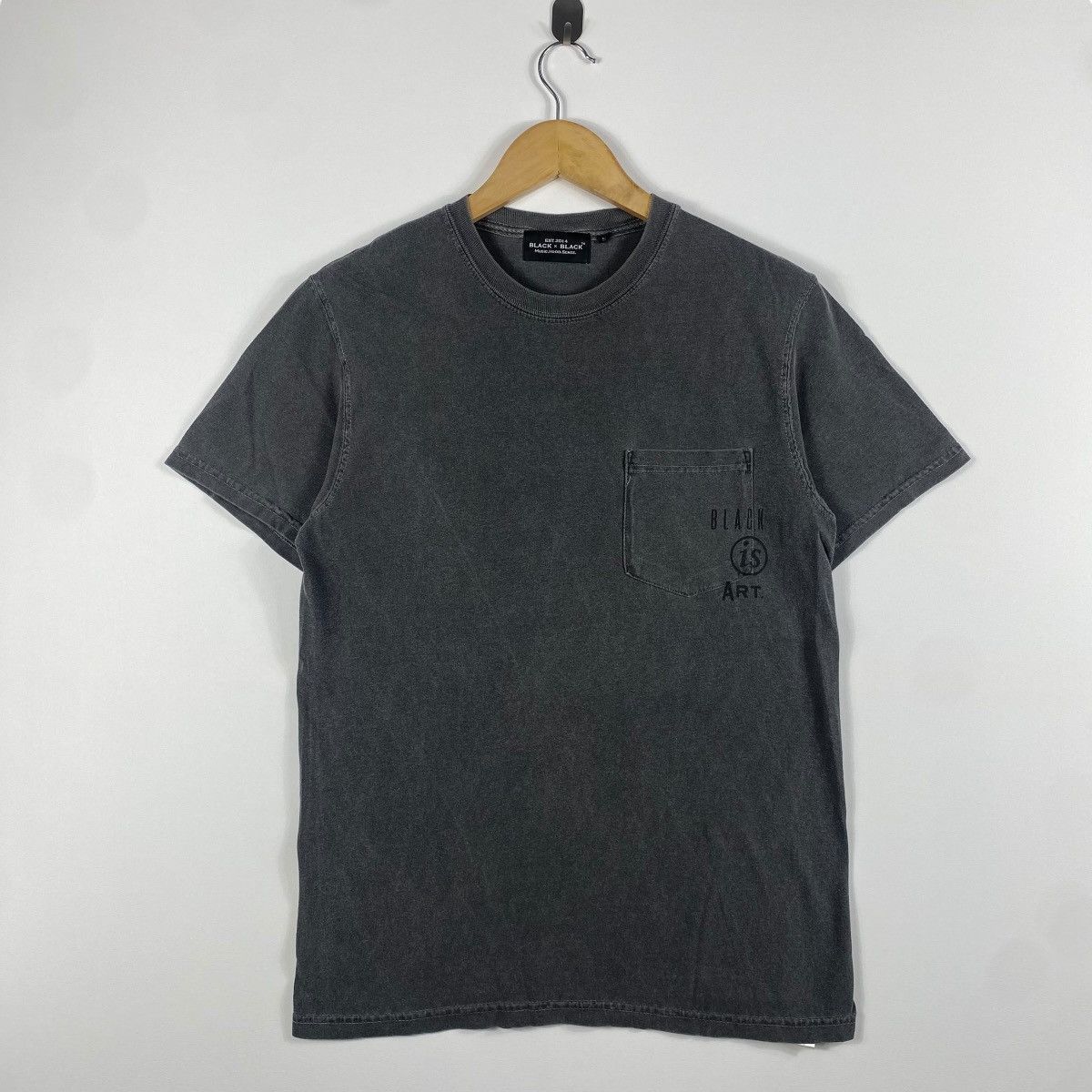 Japanese Brand Japanese Brand BLACK x BLACK "Black Is Art" Pocket Tee Shirt Size US S / EU 44-46 / 1 - 4 Thumbnail