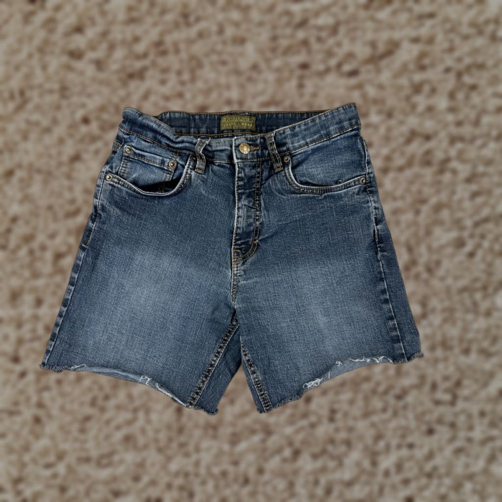 Vintage Urban Star Shorts Women's Denim Blue Dark Wash 30 28x6 Cotton Blend Mid Rise Cut-Off 5-Pocket Stretch Casual Everyday Womens 90s? Size 30" / US 8 / IT 44 - 1 Thumbnail