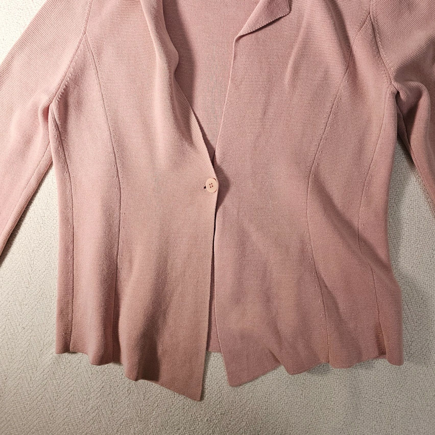 Eileen Fisher VINTAGE Eileen Fisher Pink Silk Blend Cardigan Long Sleeve M Women V-Neck Dusty Pink Cardigan Womens M Silk Blend Size M / US 6-8 / IT 42-44 - 7 Thumbnail