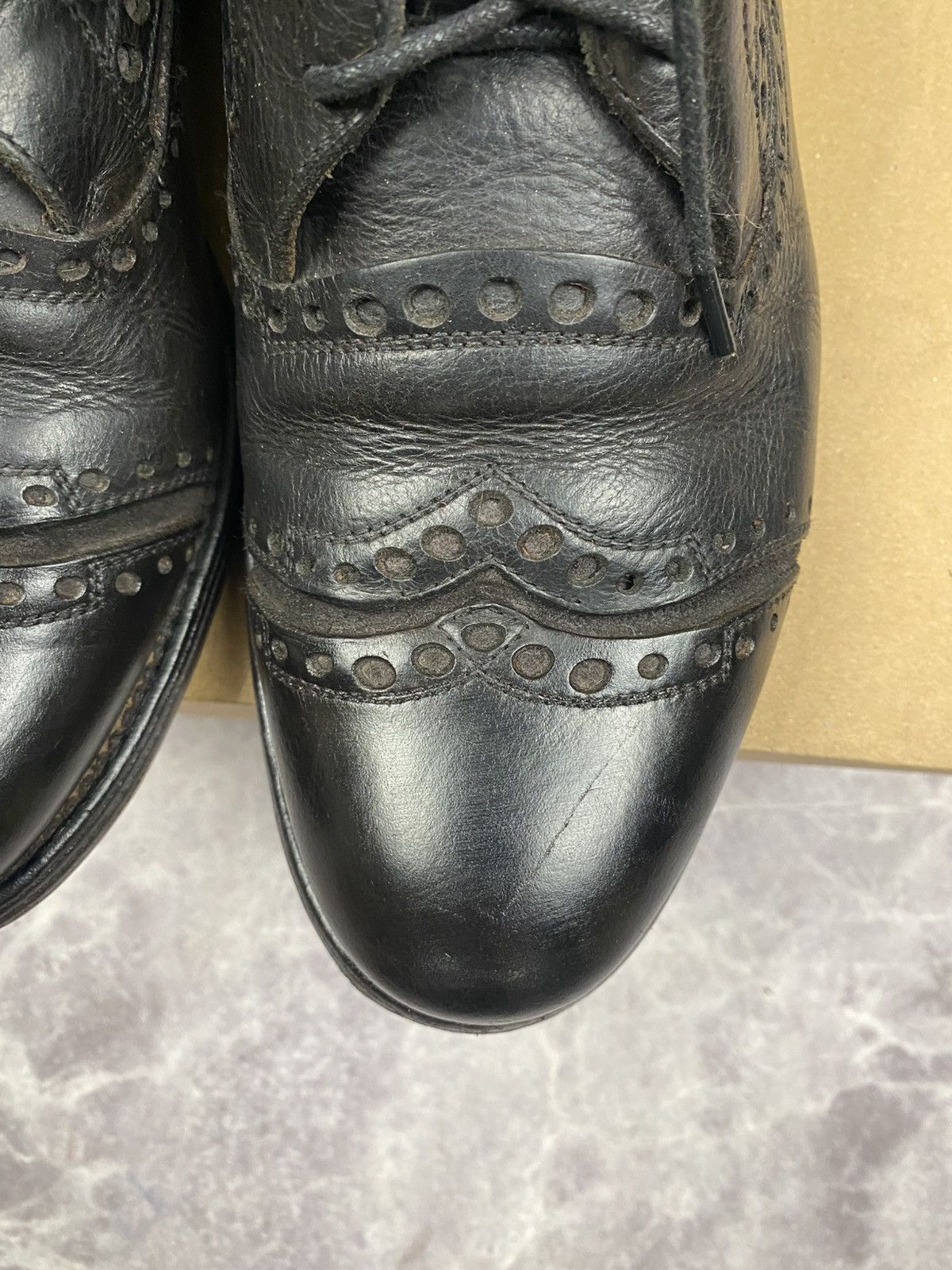 Dolce & Gabbana Dolce Gabbana Leather Brogue Boots Size: 41 Size US 8 / EU 41 - 7 Thumbnail