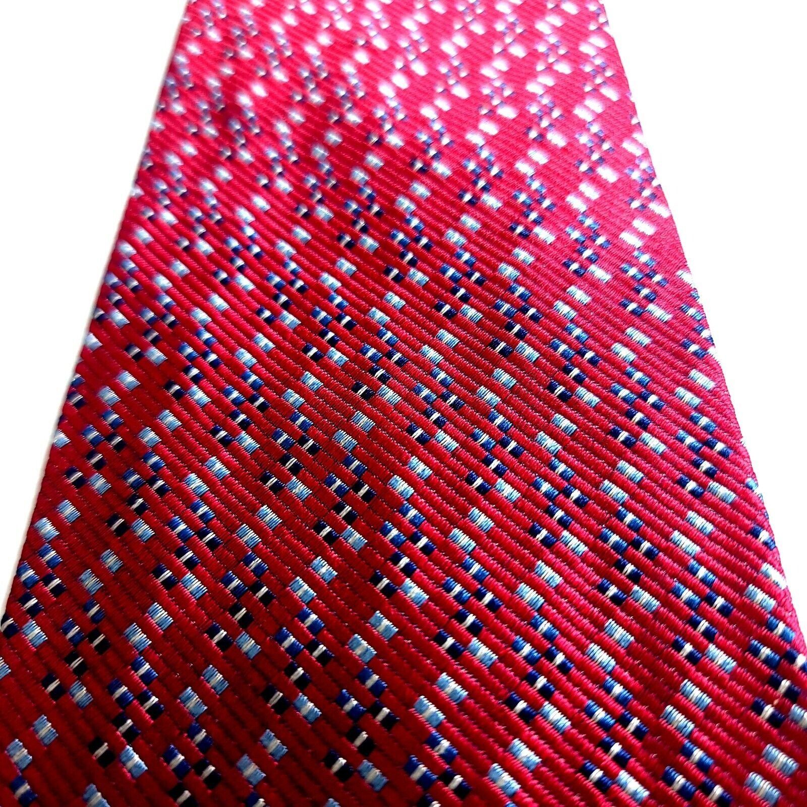 Tommy Hilfiger Tommy Hilfiger Blue Red Woven In England Geometric Two-Tone Size ONE SIZE - 2 Thumbnail