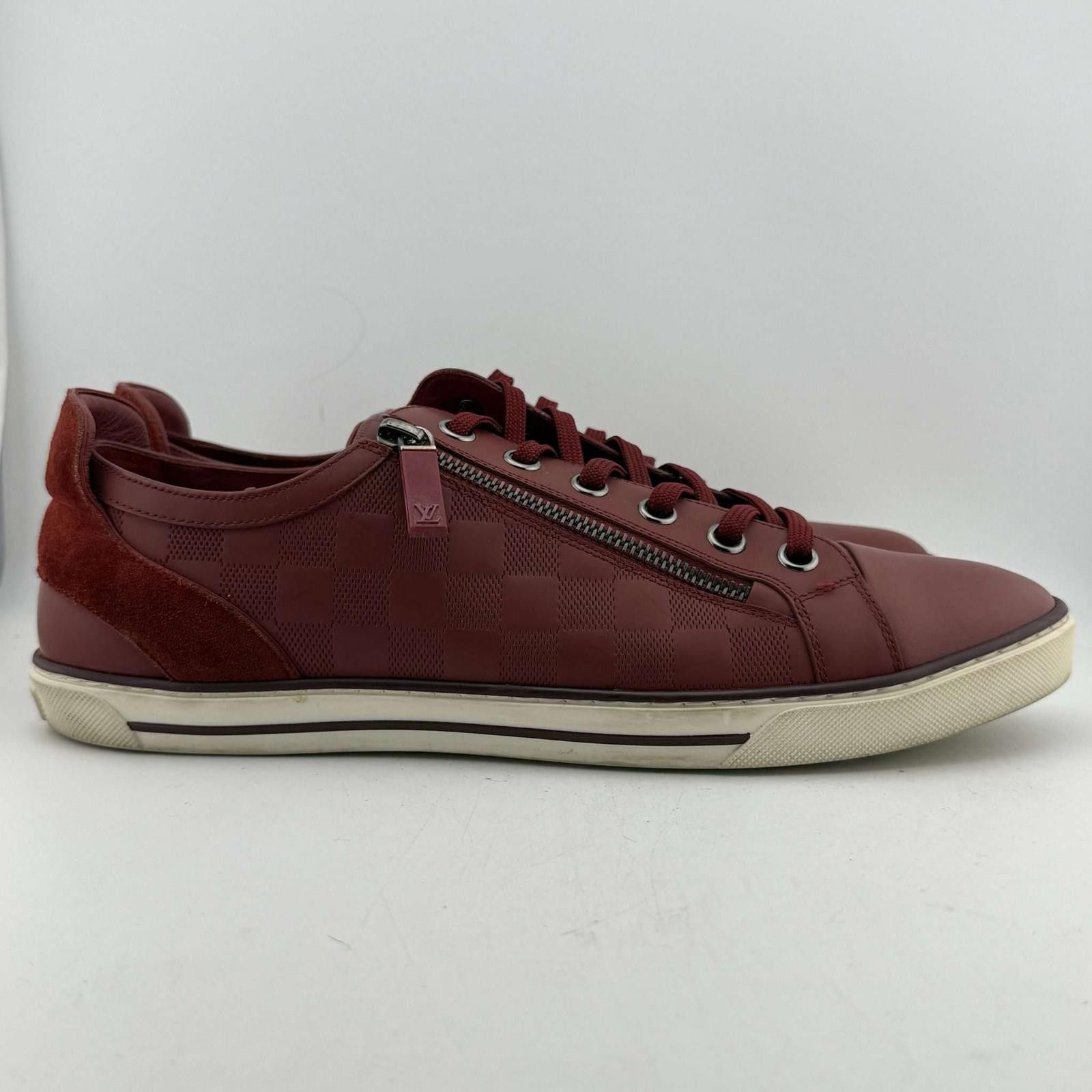 Louis Vuitton Louis Vuitton Burgundy Damier ZipUp Shoes 8.5UK Used No Box Size US 9 / EU 42 - 4 Thumbnail