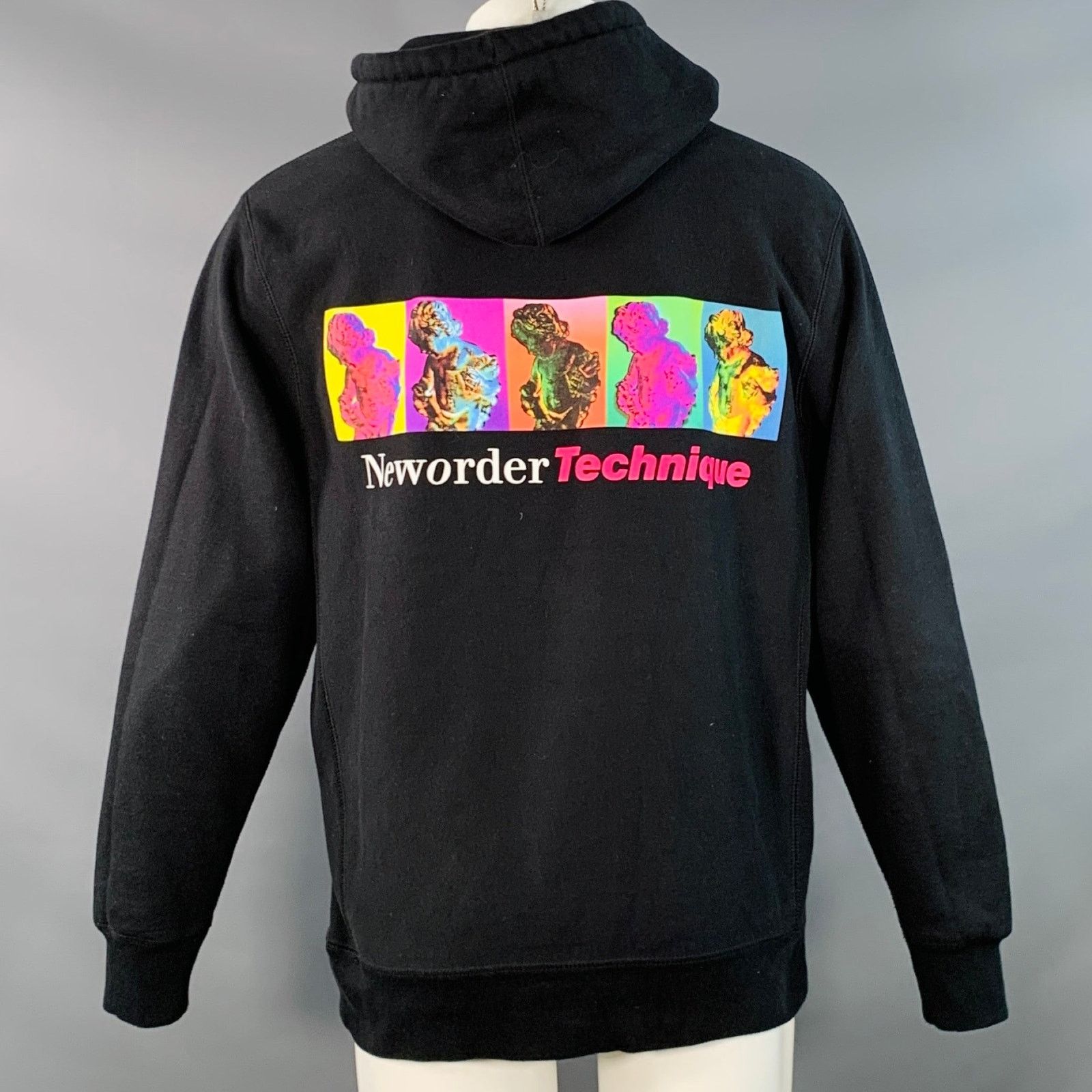 Pleasures M Black White Rock Concert Cotton Blend Hooded Sweatshirt Size US M / EU 48-50 / 2 - 4 Thumbnail