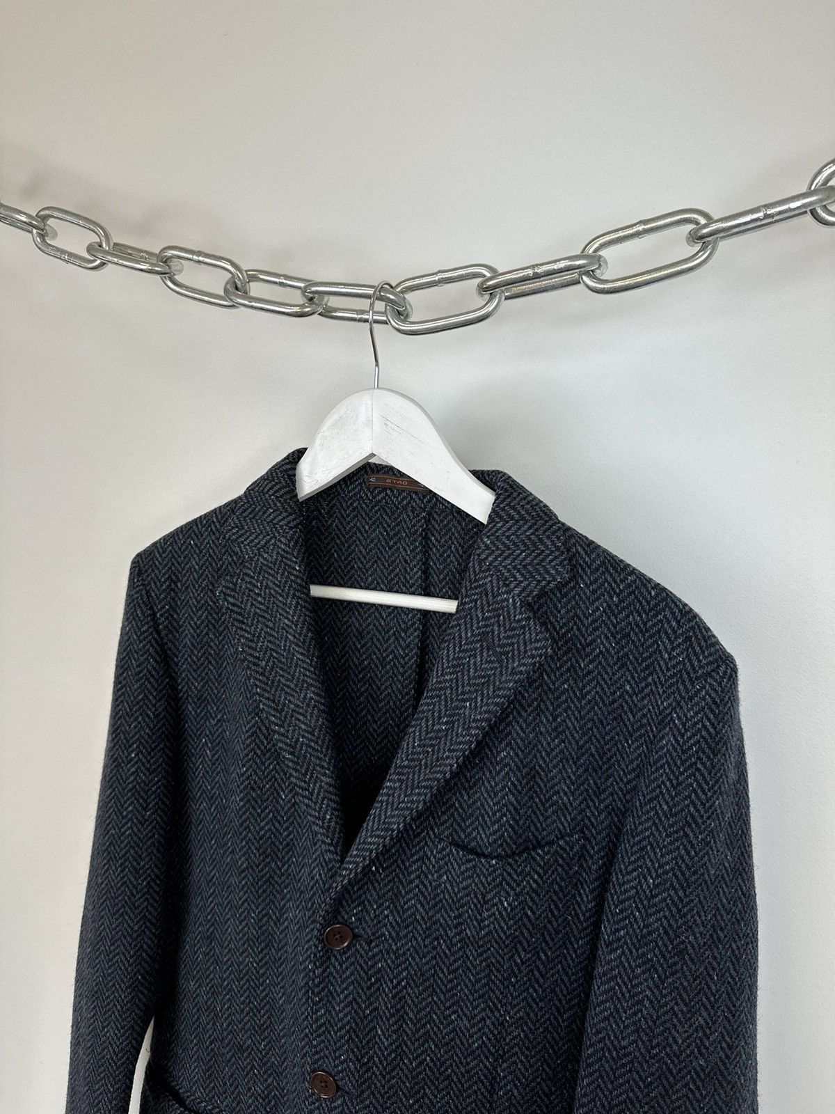 Etro Vintage Etro 3-Button Luxury Designer Wool Blazer Jacket Size 42R - 3 Thumbnail