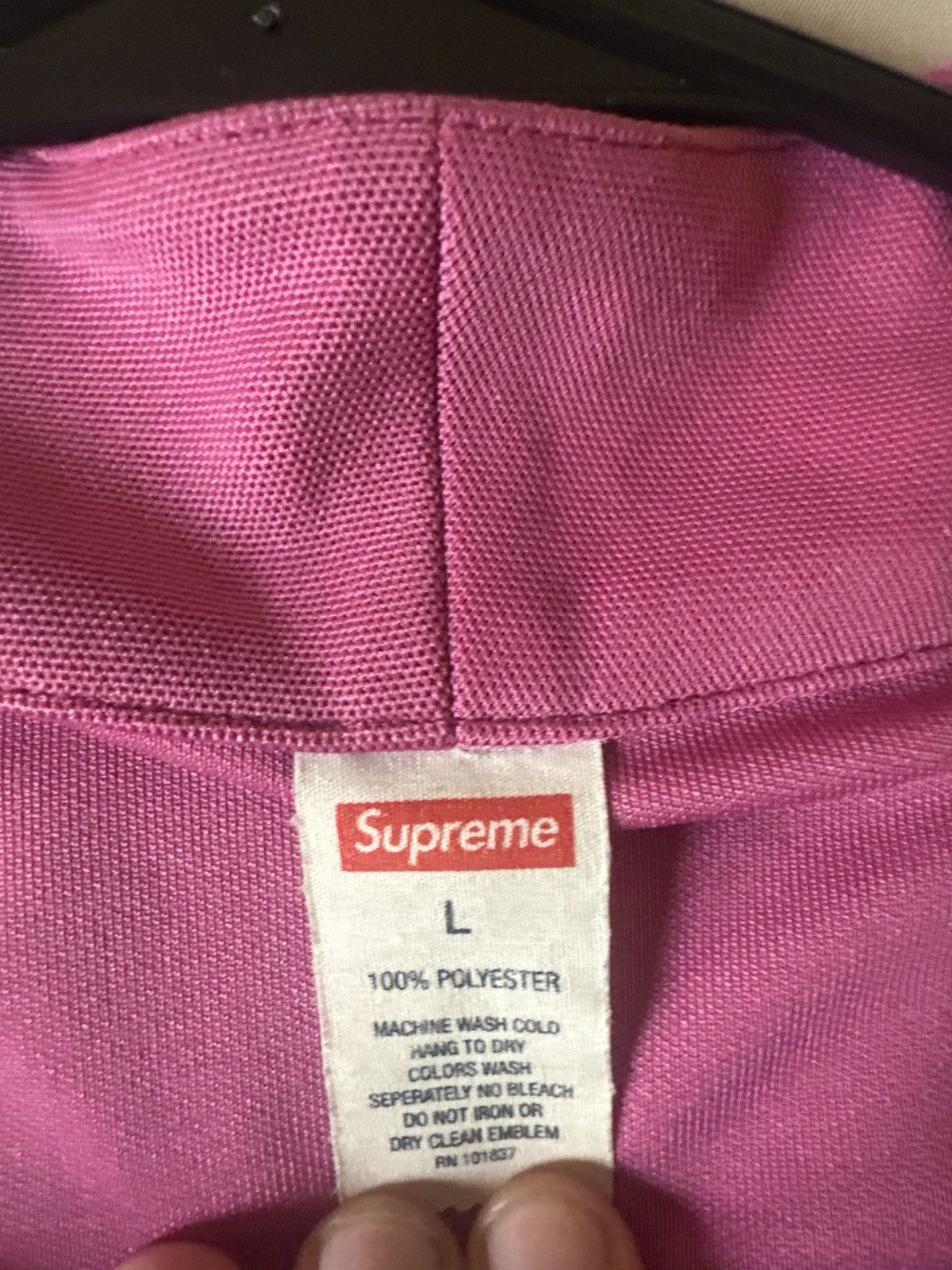 Supreme Supreme Snake Script Logo Baseball Jersey Pink Size L FW17 Size US L / EU 52-54 / 3 - 3 Thumbnail