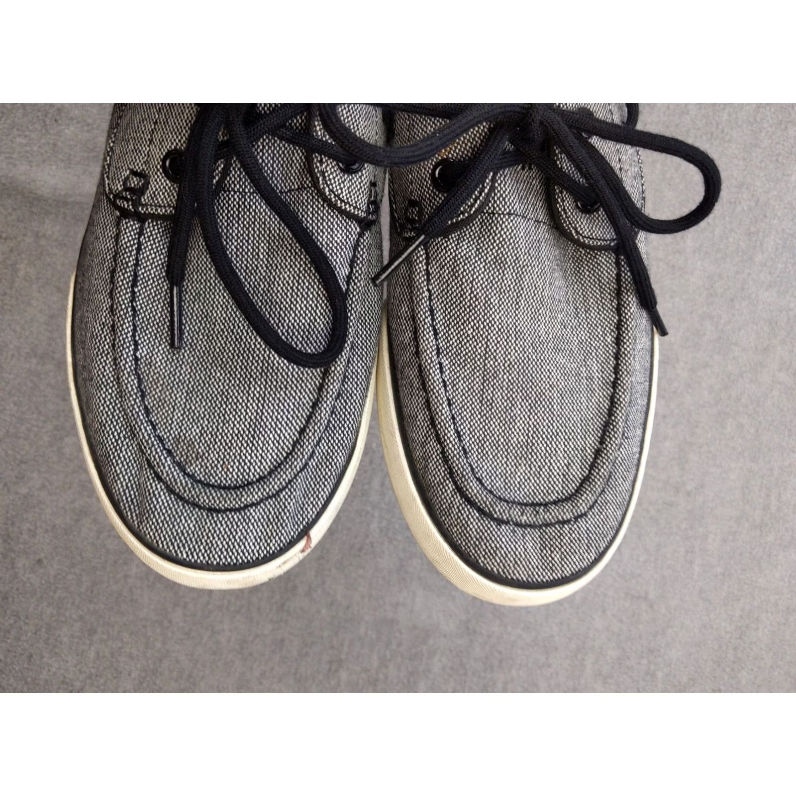Polo Ralph Lauren Polo Ralph Lauren Shoes Mens 11 Black Gray Canvas Boat Deck Casual Sneakers Mens Size 11 Gray Black Boat Shoe Style Polo Ralph Lauren Vaughn Size US L / EU 52-54 / 3 - 5 Thumbnail