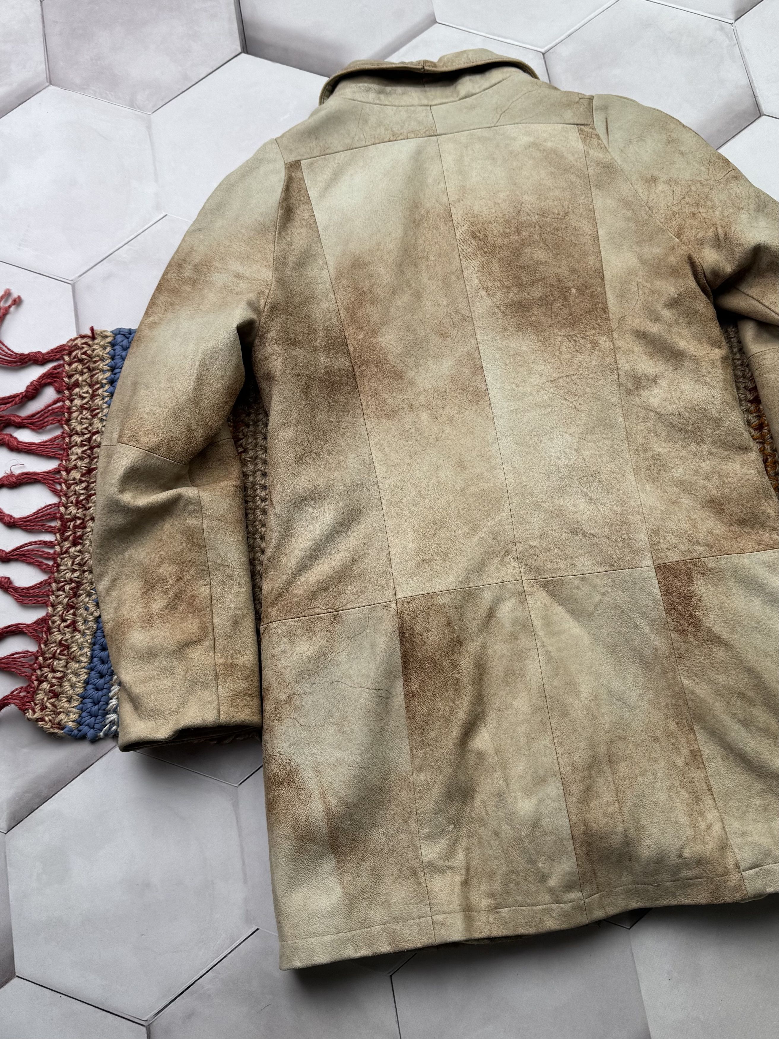Vintage Vintage Faded Effect Leather Coat (E4) Size S / US 4 / IT 40 - 8 Thumbnail