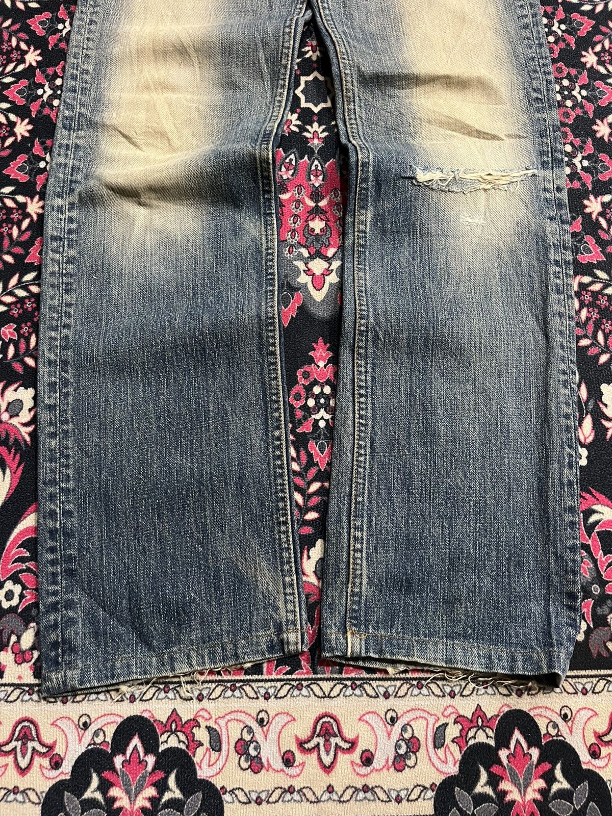 Japanese Brand Japanese Brand Rusty Blue Faded Washed Distressed Jeans Size 26" / US 2 / IT 38 - 8 Thumbnail