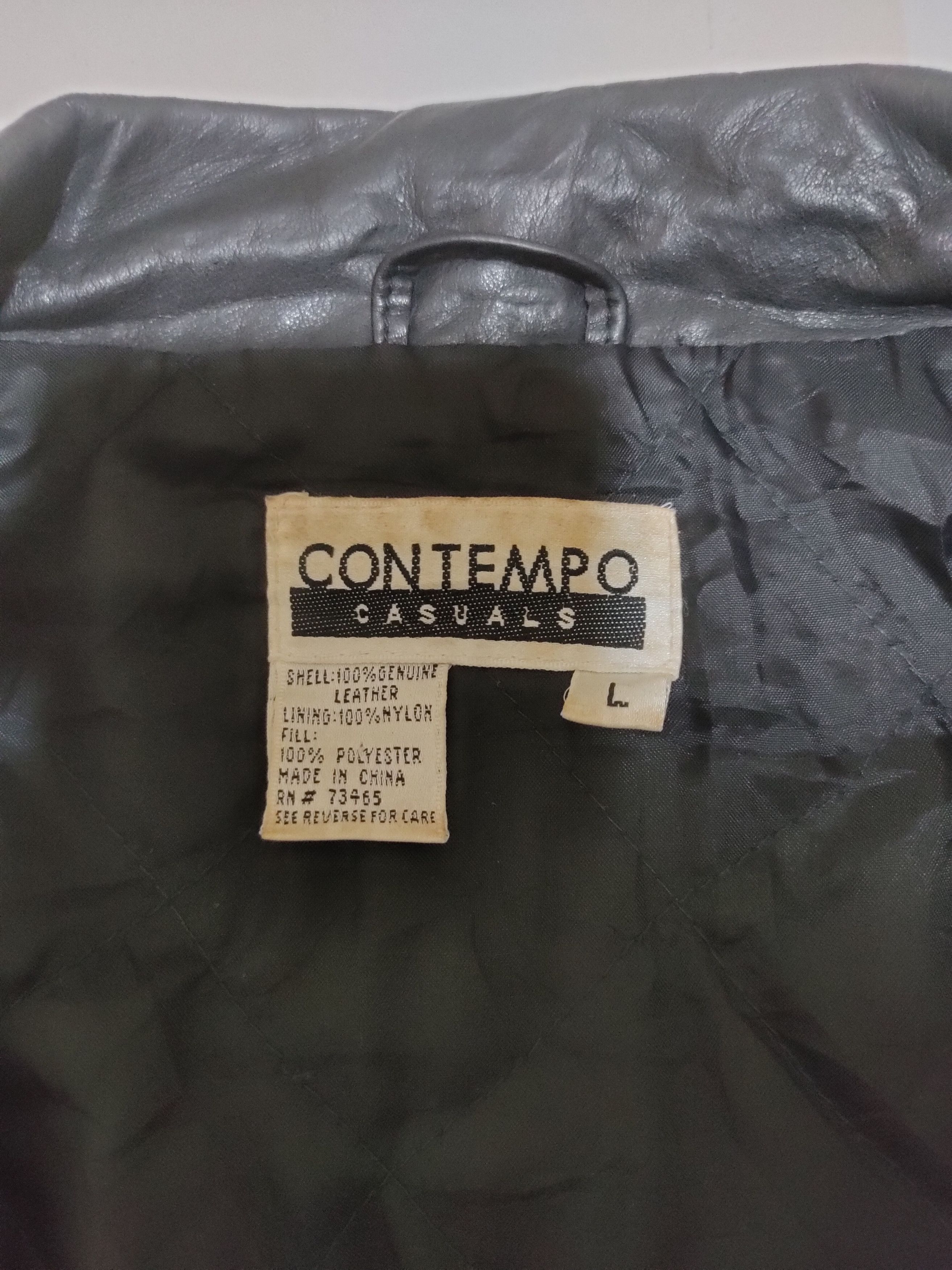 Genuine Leather × Japanese Brand × Leather Rare contempo casuals Size L / US 10 / IT 46 - 5 Thumbnail