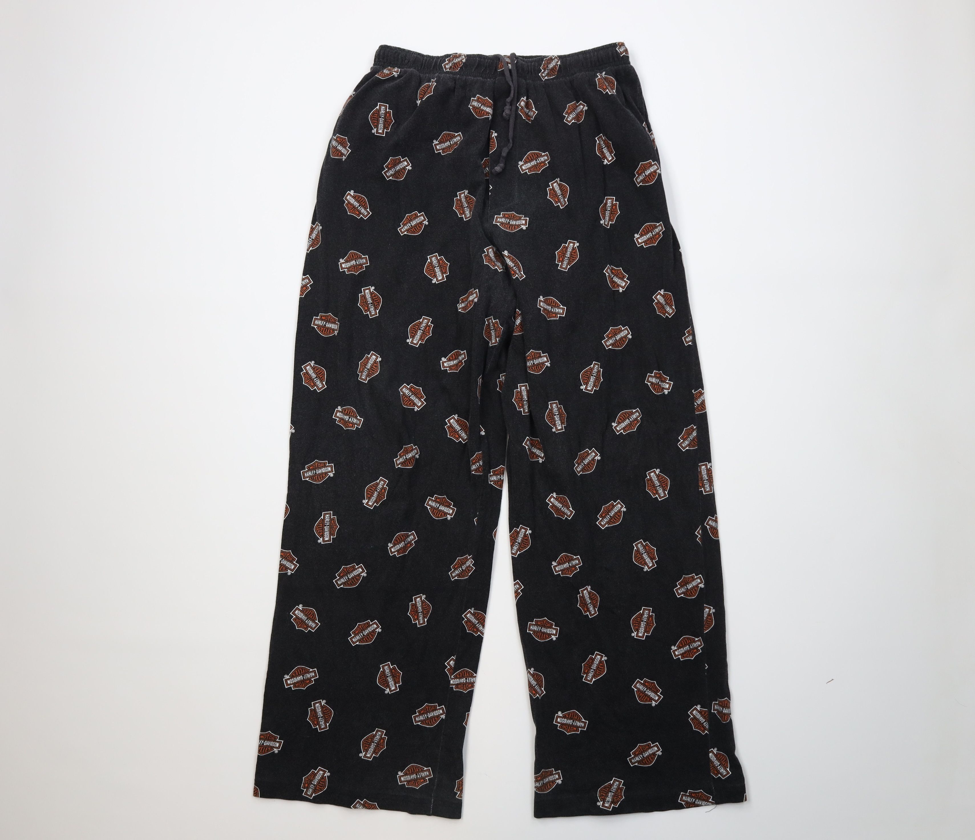 Harley Davidson Vintage 90s Harley Davidson All Over Print Wide Leg Pants Size US 38 / EU 54 - 1 Thumbnail