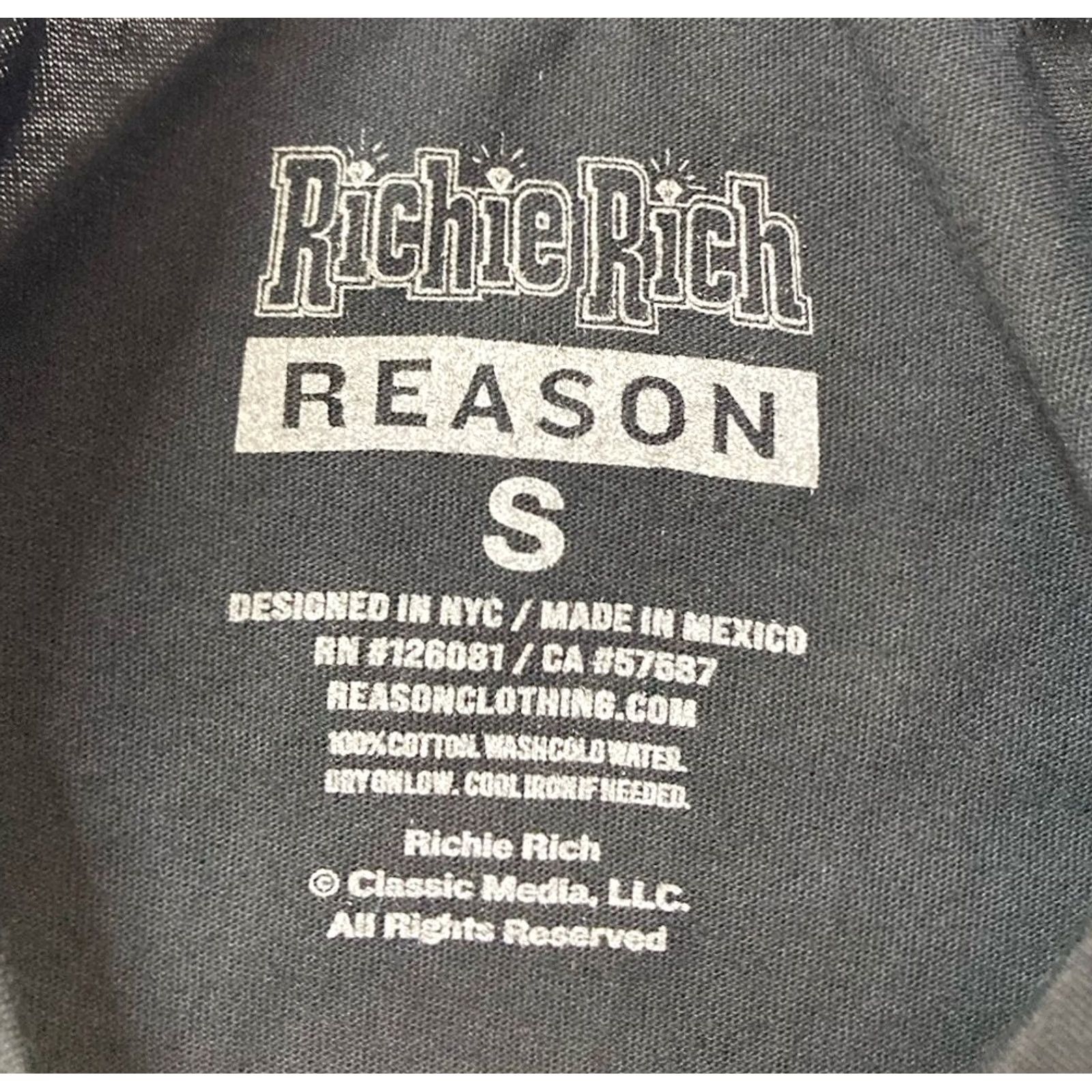 Reason Reason x Richie Rich All That Cash Graphic T-shirt Men Small Black Short Sleeve Size US S / EU 44-46 / 1 - 4 Thumbnail