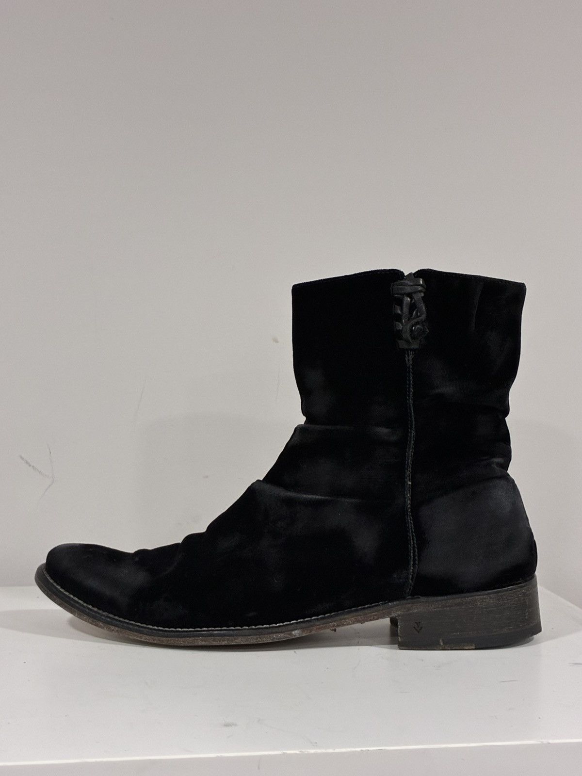John Varvatos Richards Sharpei Distressed Velvet Leather Boot 8 Size US 8 / EU 41 - 7 Thumbnail