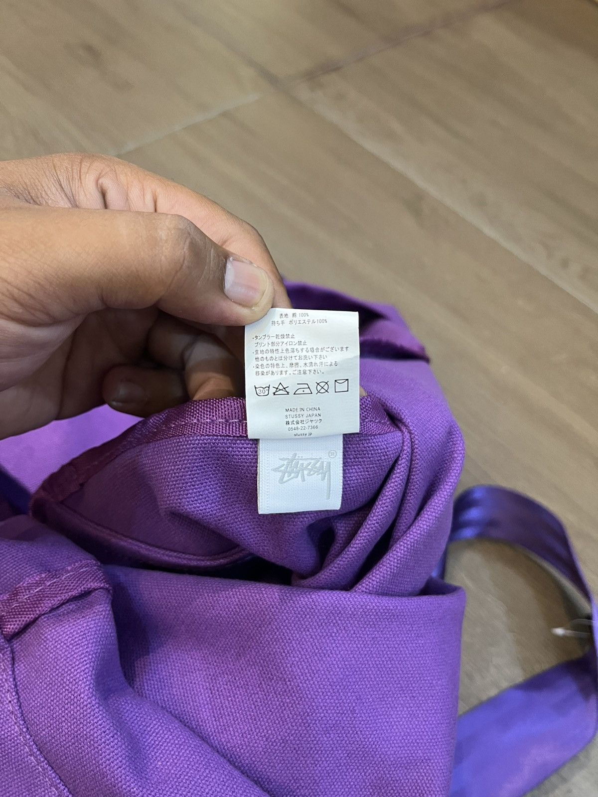Stussy Stussy Canvas Tote Bag Women - Purple Size ONE SIZE - 6 Thumbnail