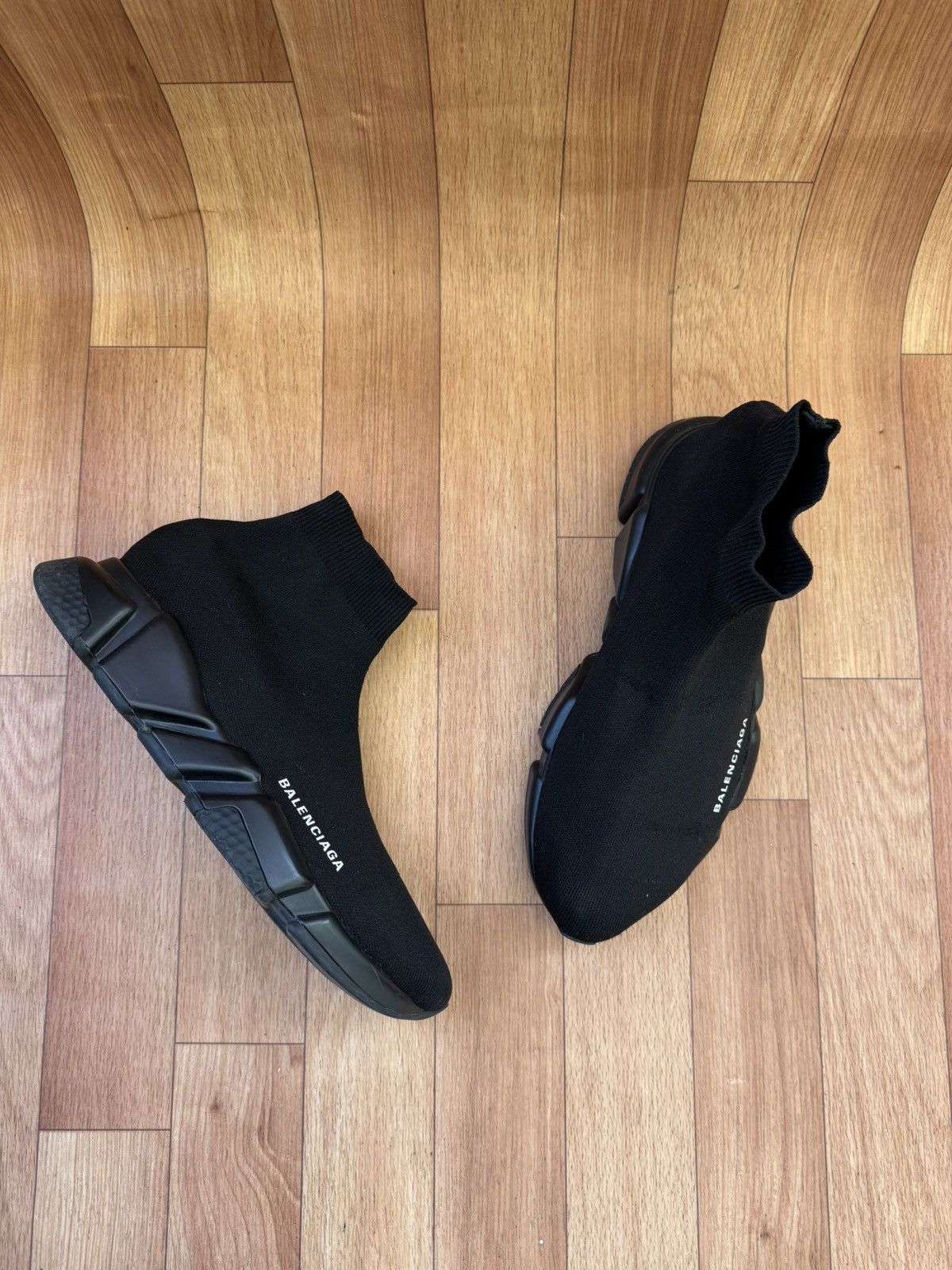 Balenciaga Balenciaga All Black Socks Trainers Size US 8 / EU 41 - 4 Thumbnail