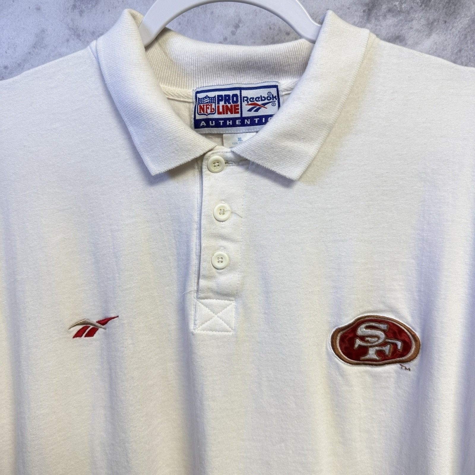 Pro Line Vintage 90s San Francisco 49ers Reebok Pro Line Polo Shirt Size US XL / EU 56 / 4 - 3 Thumbnail