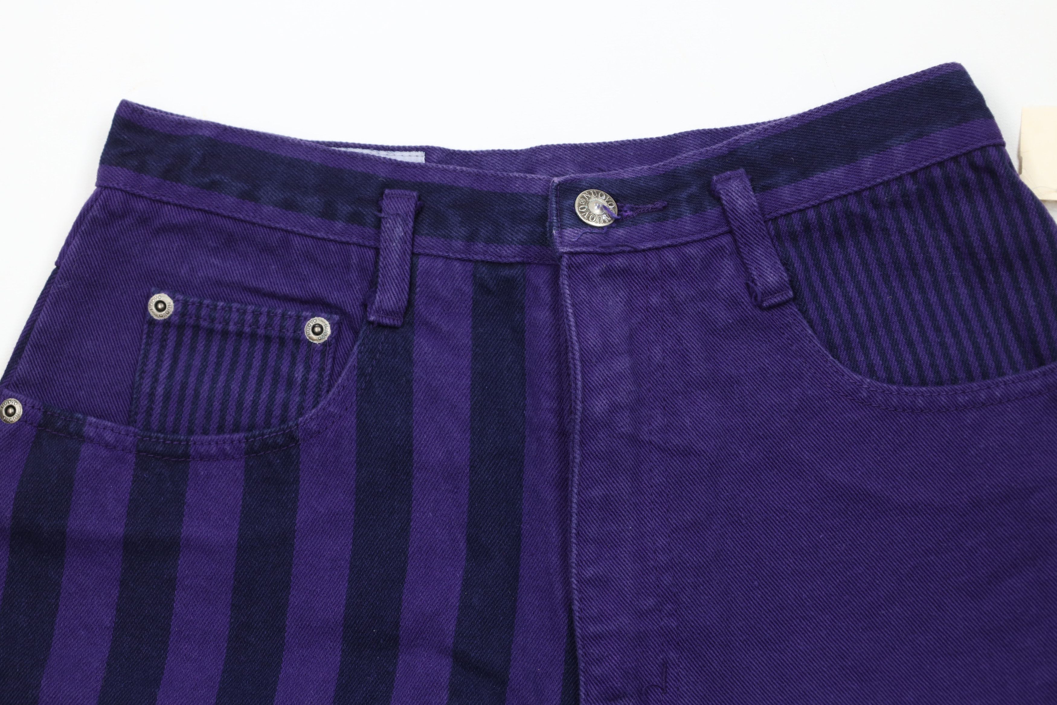 Vintage Deadstock Vintage 90s Streetwear Block Baggy Denim Shorts Size 28" / US 6 / IT 42 - 2 Thumbnail