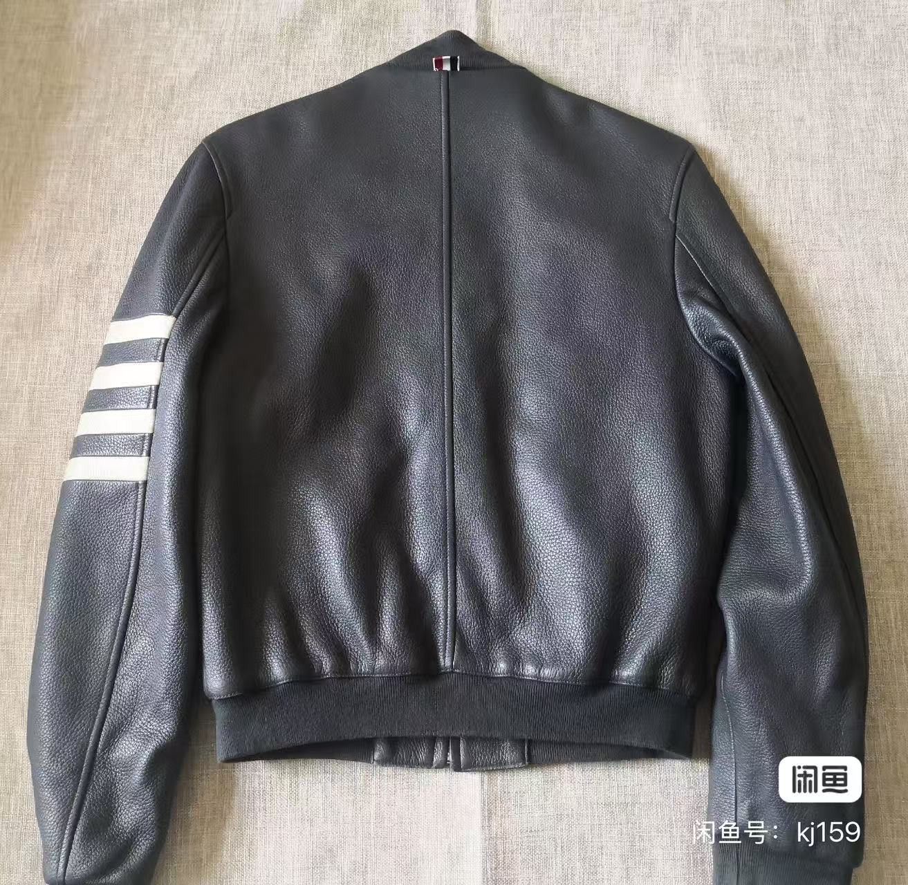 Thom Browne Thom Browne size2 Four stripes on the leather jacket Size US M / EU 48-50 / 2 - 6 Thumbnail